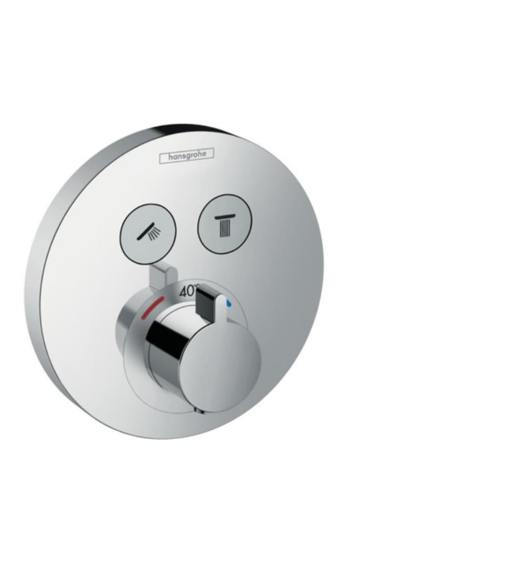 Showerselect S 1-Handle 6-Inch Wide, Temperature Memory, Thermostatic Valve Trim Only, with Diverter