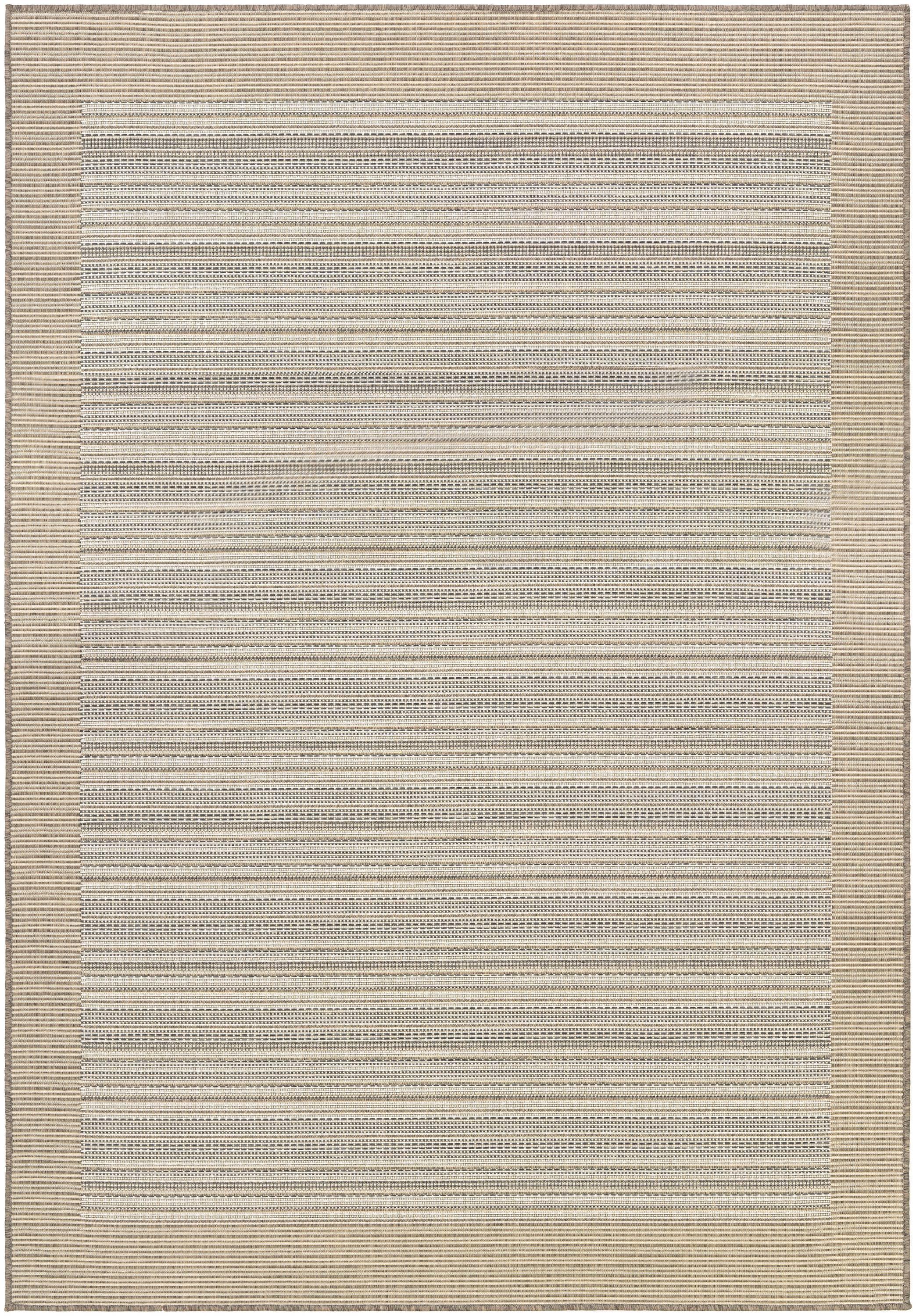 Couristan Monaco Bowline Indoor / Outdoor Area Rug, Cocoa Natural-Ivory, 3'9" x 5'5"