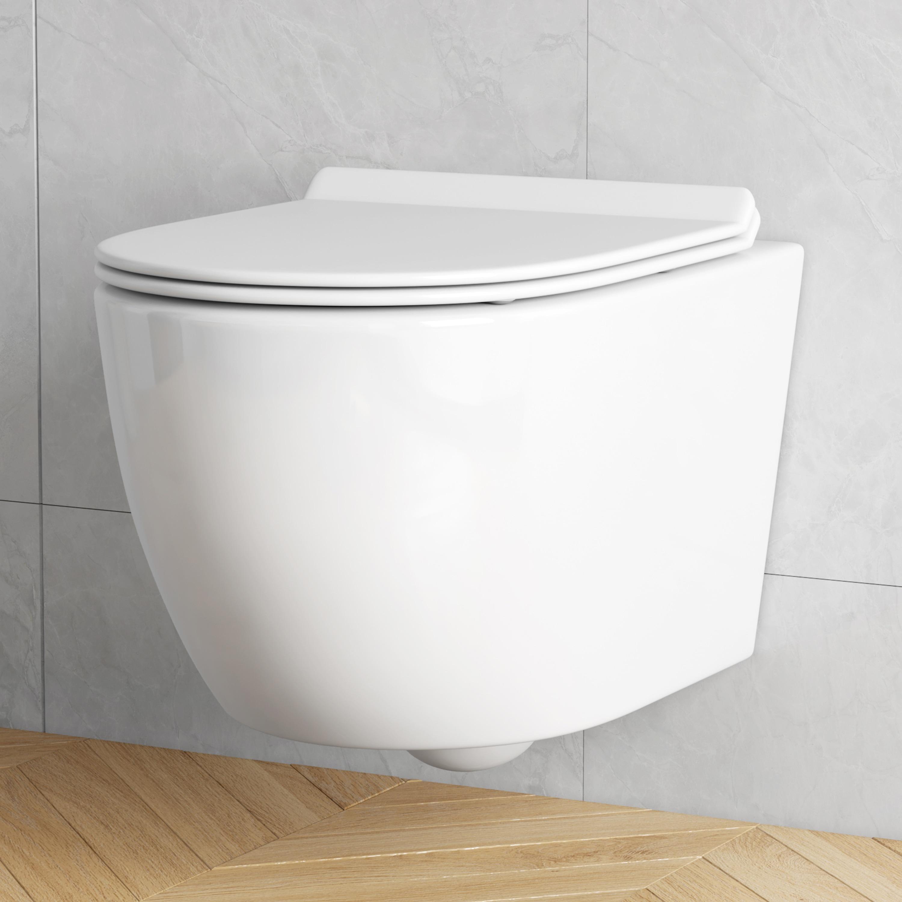 Hampton Elongated Wall Mount Toilet Wall Hung Toilet Bowl