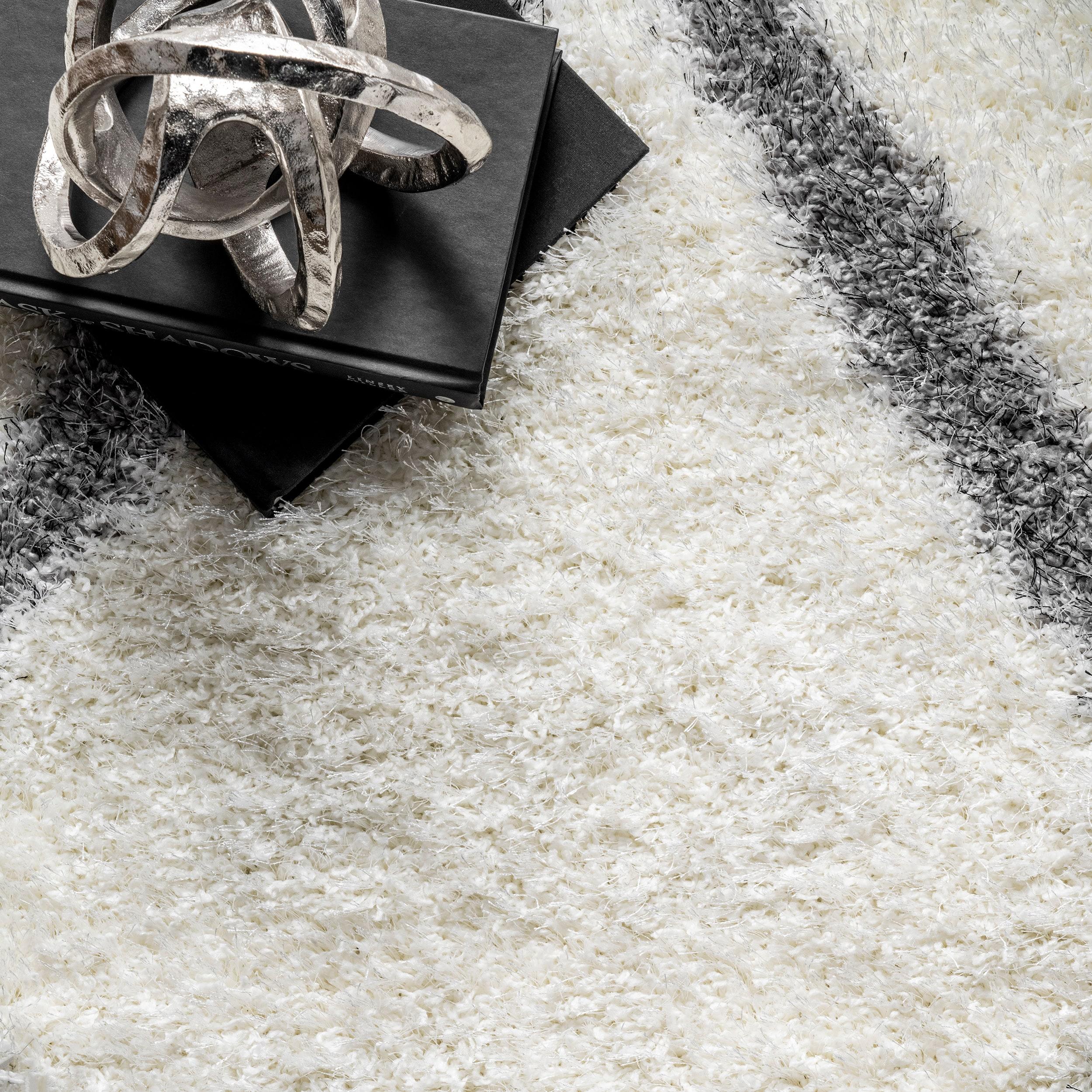 nuLOOM Diamond Soft & Plush Shag Runner Rug, 2' 8" x 8', Gray