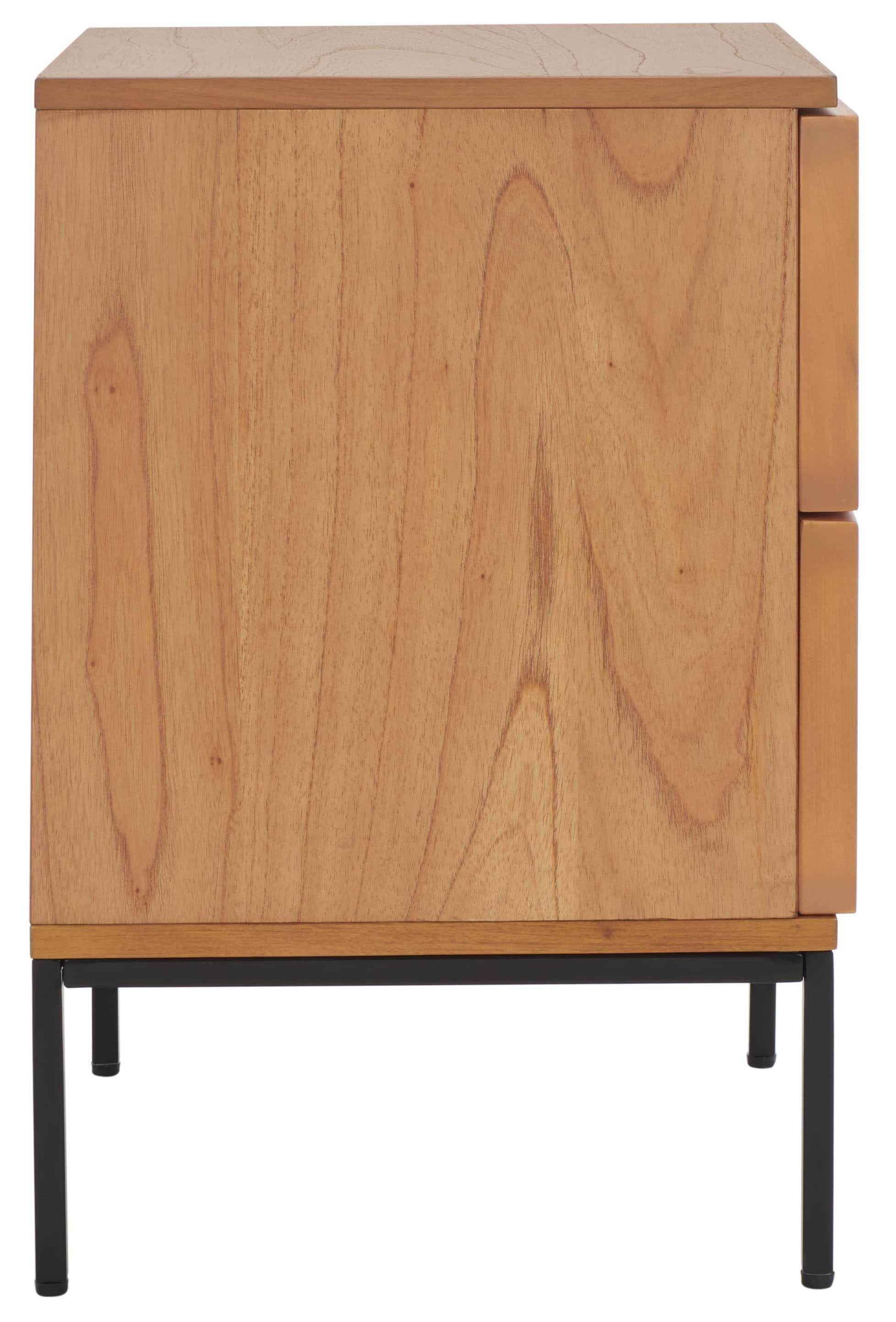 Zadie 2 Drawer Rattan Nightstand - NST5007 - Natural/Black - Safavieh