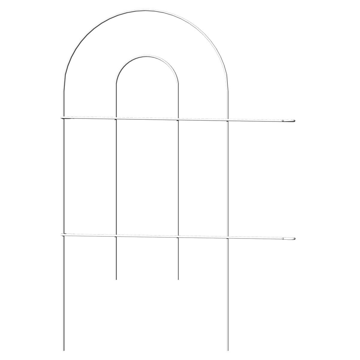 Origin Point Garden Craft Round Folding Border Fence, White, 10' L x 24" H