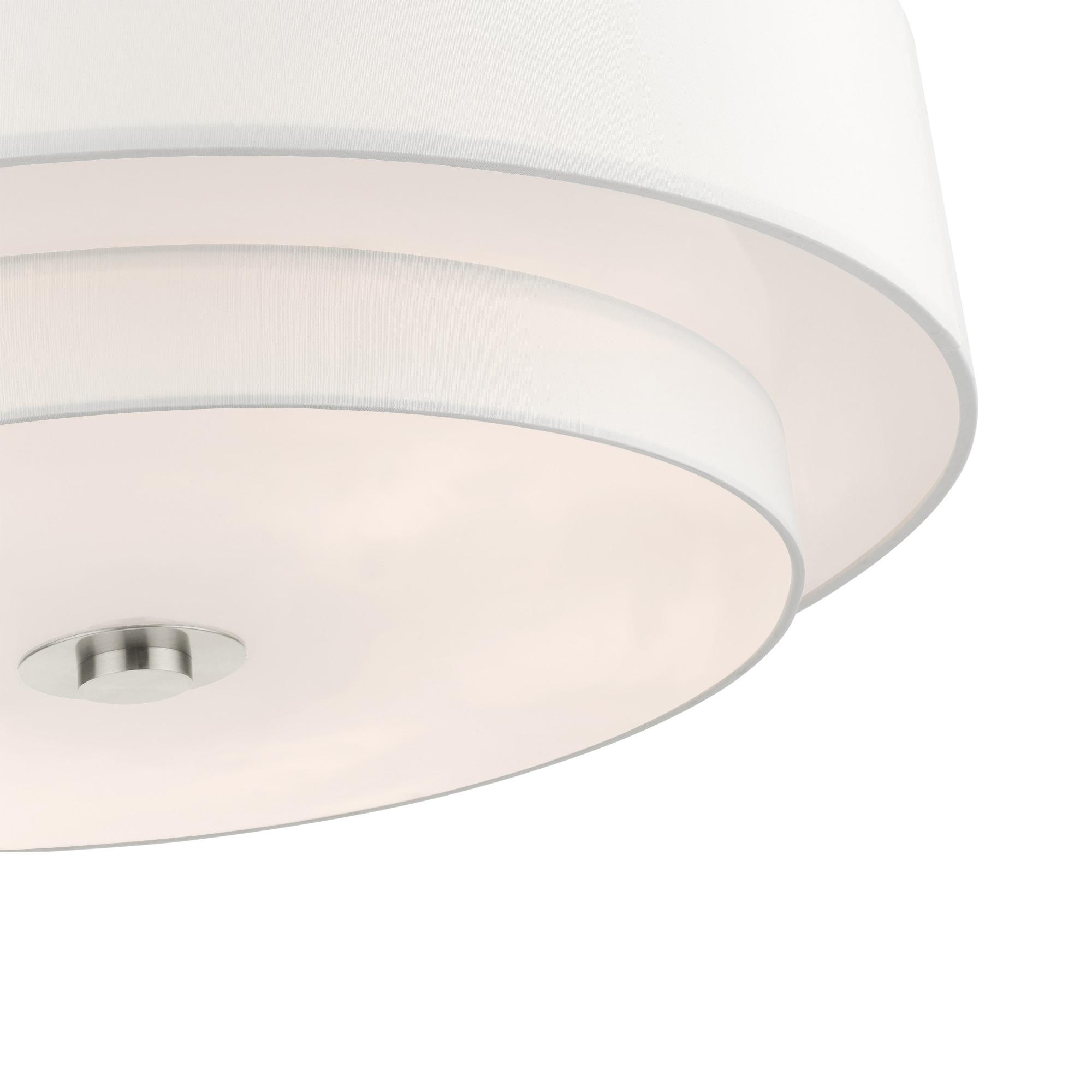 Livex Lighting Meridian 6 - Light Semi-Flush Mount in  Brushed Nickel