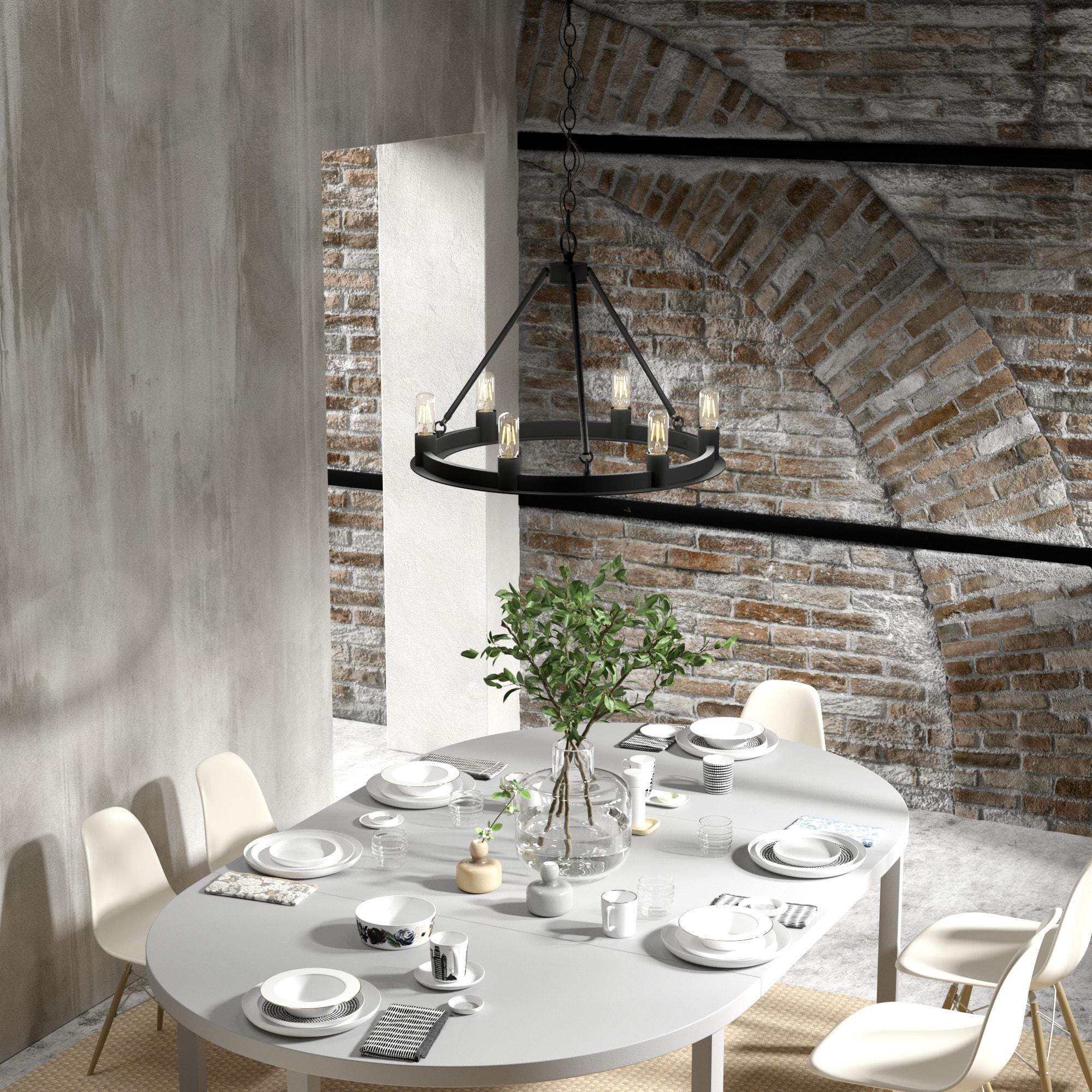 Hunter Saddlewood 6 Light Chandelier Ceiling Light Fixture