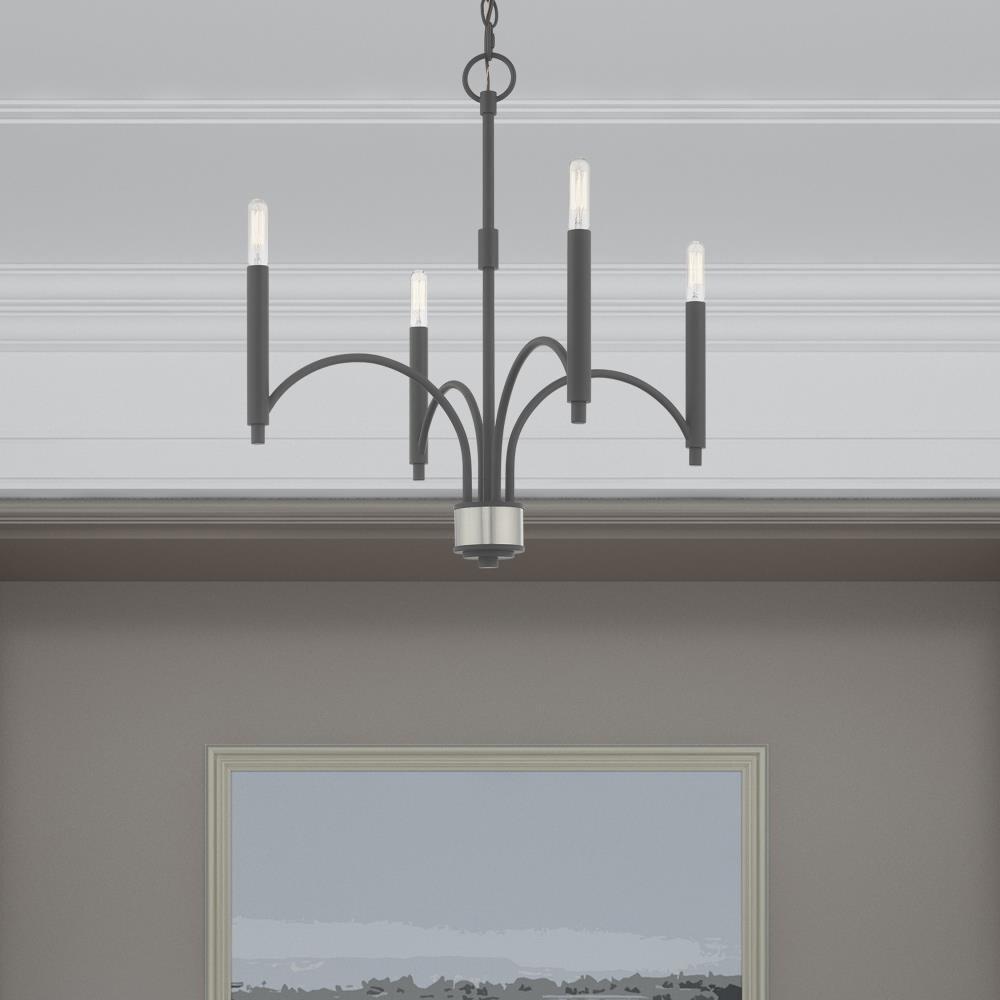 Livex Lighting Wisteria 4 - Light Chandelier in  Scandinavian Gray