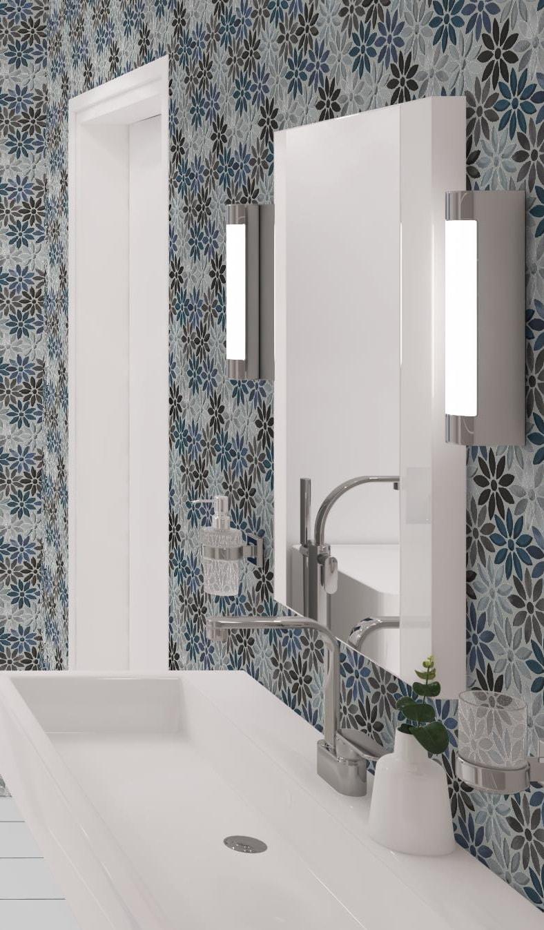 Fresh Novelty Flower Polished Natural Stones Wall & Floor Mosaic Tile