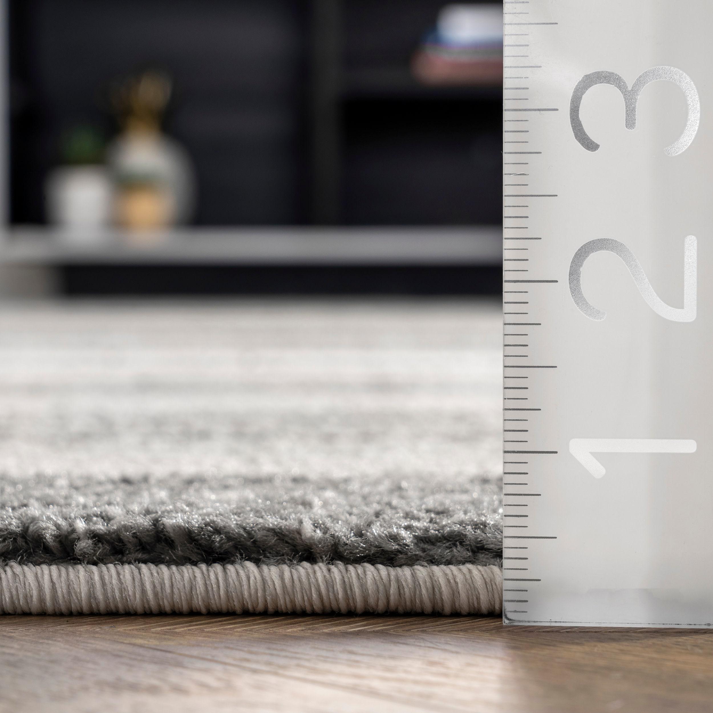 nuLOOM Striped Kelsi Runner Rug, 2' 8" x 8', Gray