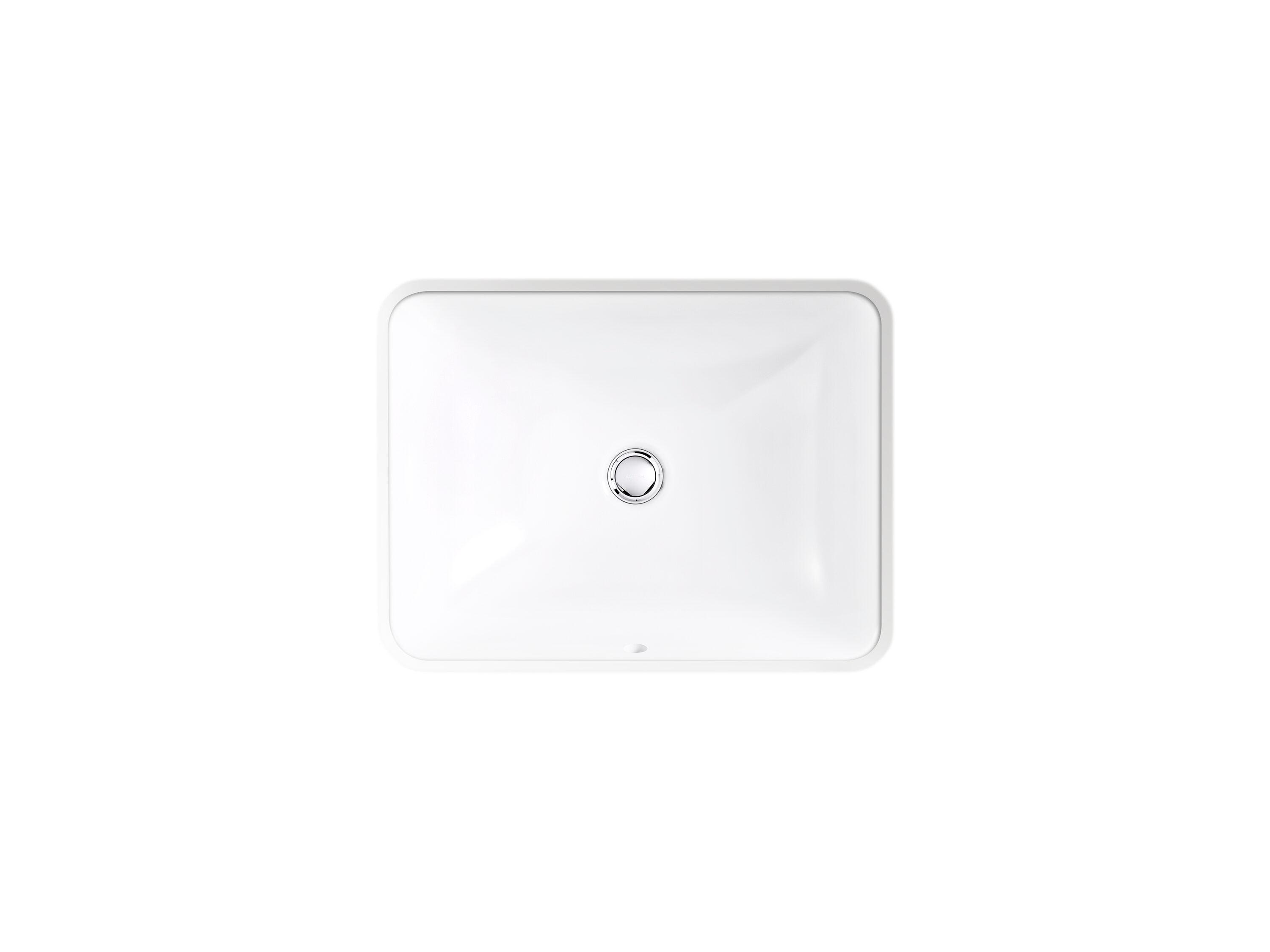 Caxton™ Kohler Rectangle 20-1/4" Undermount Bathroom Sink with Overflow