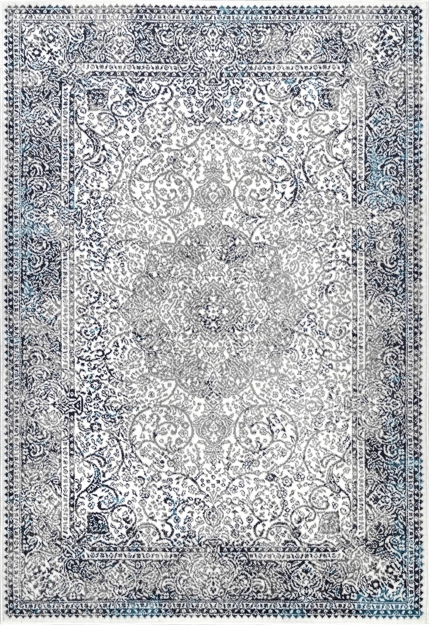 Nuloom Delores Oriental/Persian 9x12 Indoor Area Rug for Living Room Bedroom Dining Room Kitchen, Blue/Ivory