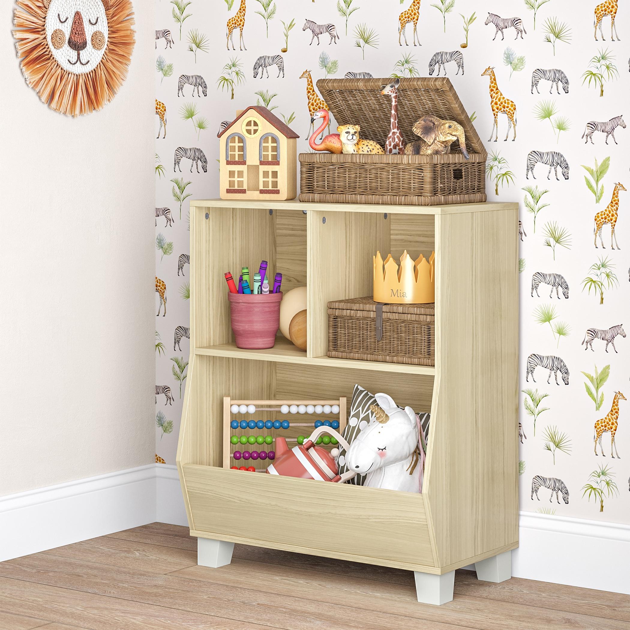 RiverRidge Home RiverRidge Kids Catch-All 24in Toy Storage Organizer with 2 Cubbies and 2 Storage Compartments