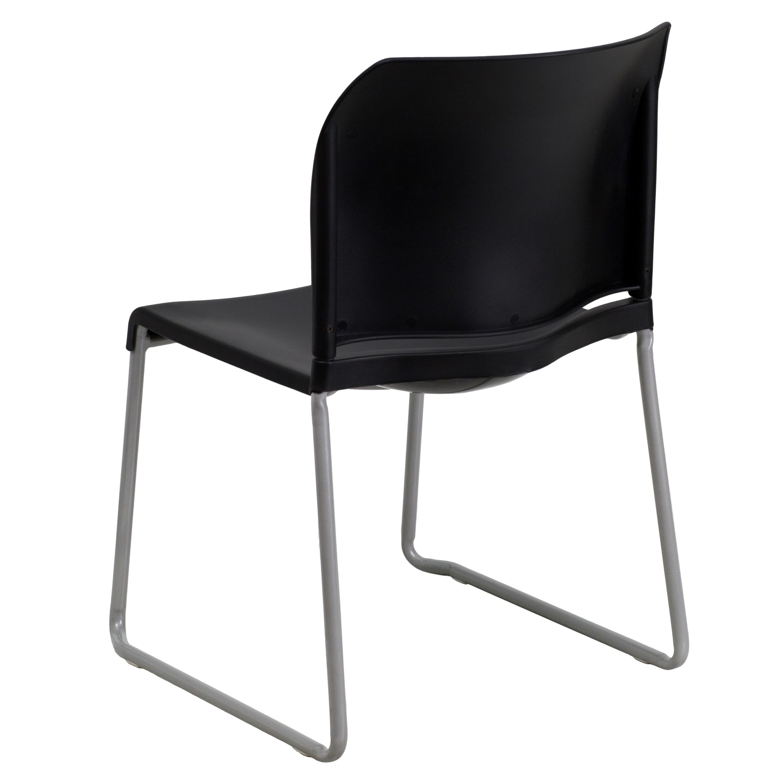 Flash Furniture Brielle Contoured Sled Base Stackable Waiting Room Chairs (Set of 5)