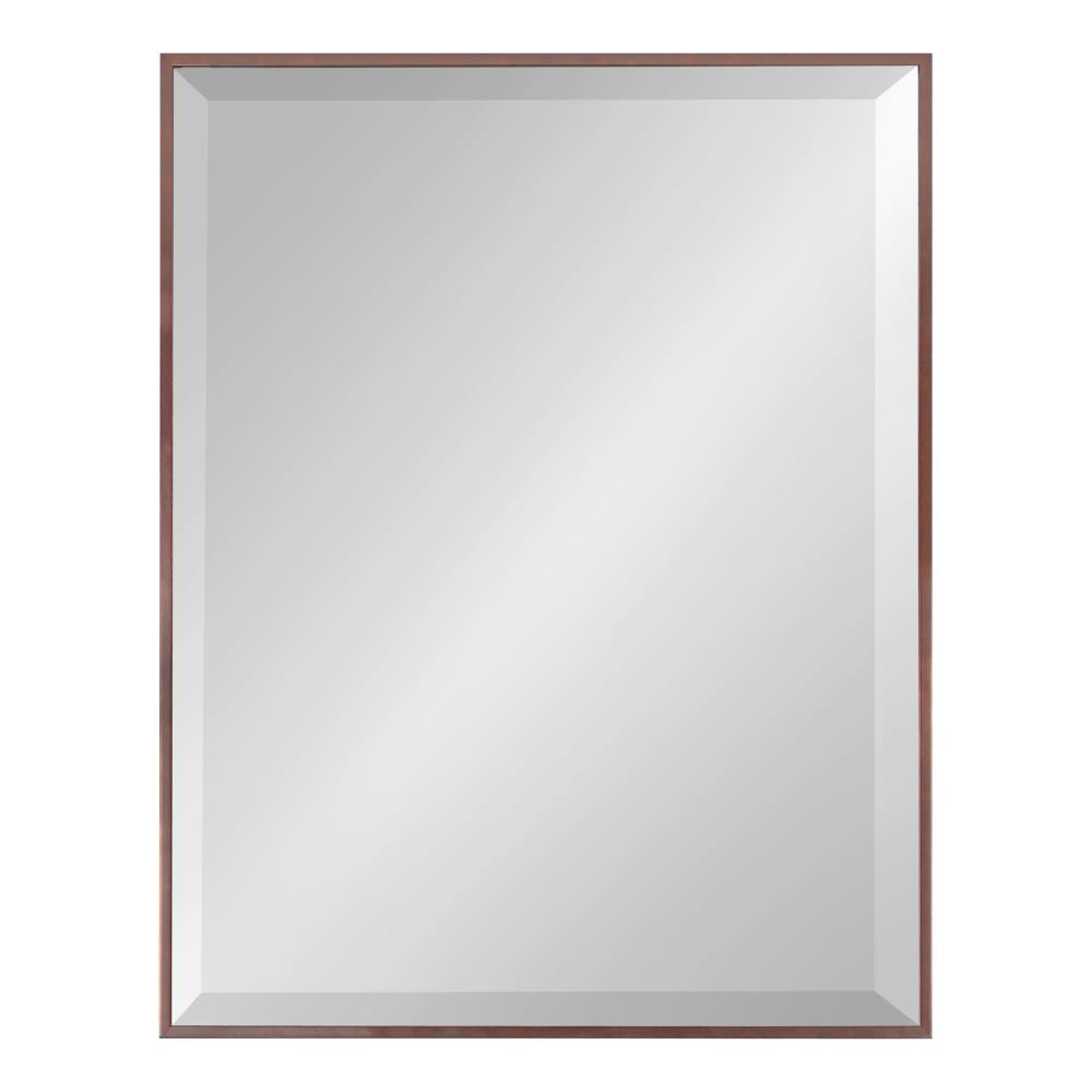 Kate & Laurel All Things Decor 18.7" x 24.7" Rhodes Rectangle Wall Mirror Bronze : Modern Beveled, No Assembly Required