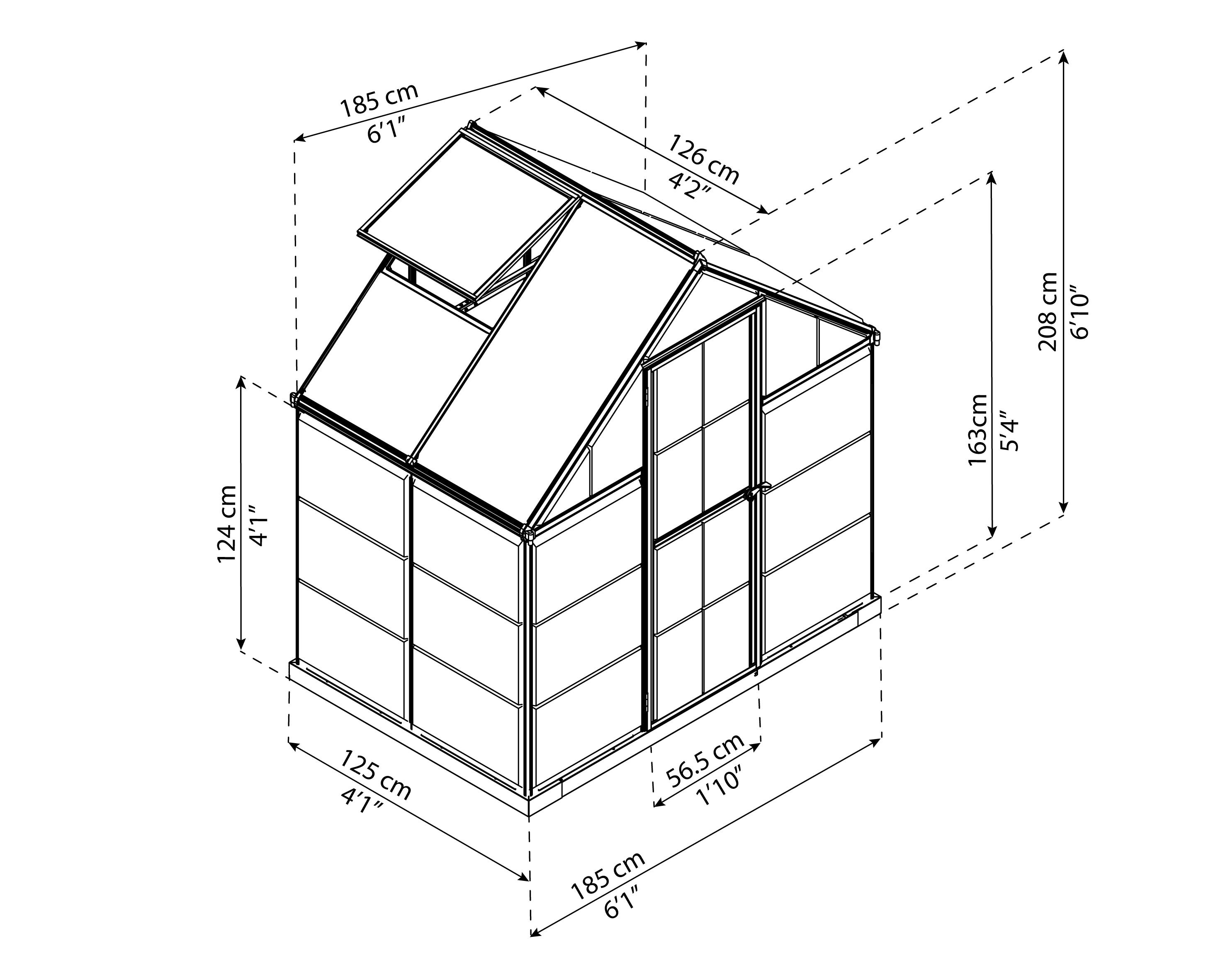 Canopia Palram - Canopia Hybrid Polycarbonate Hobby Greenhouse