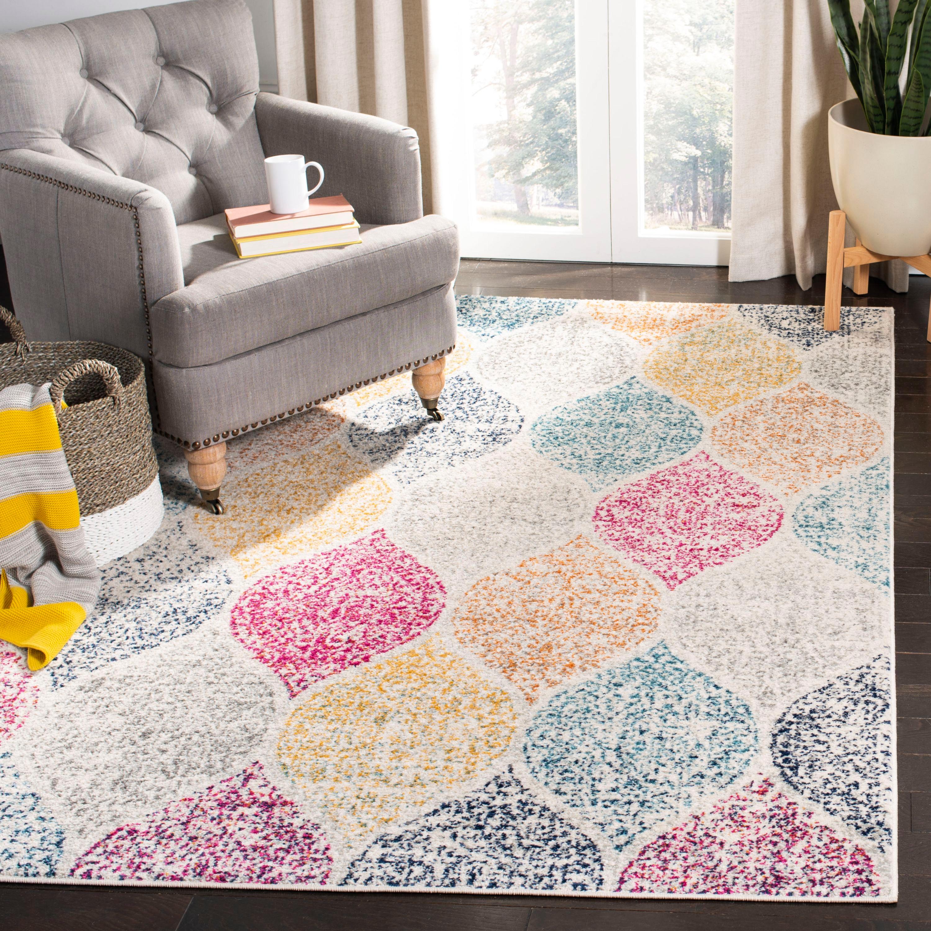 Madison MAD604 Power Loomed Area Rug - Creme/Yellow - 6'7"x9'2" - Safavieh.