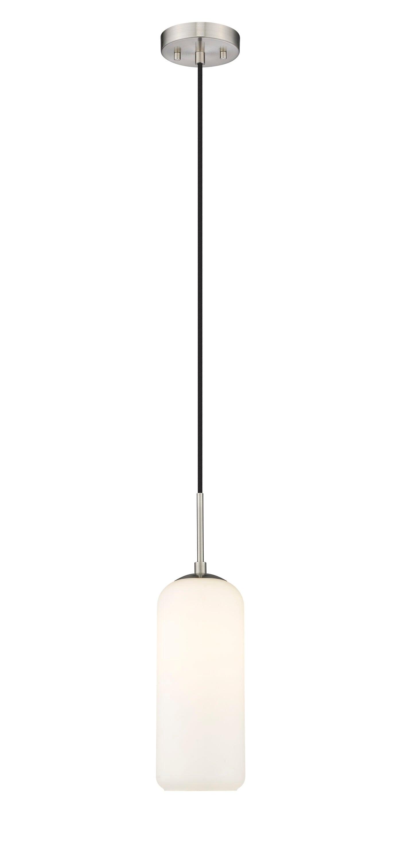 Z-Lite Monty 1 - Light Pendant in  Brushed Nickel/Opal