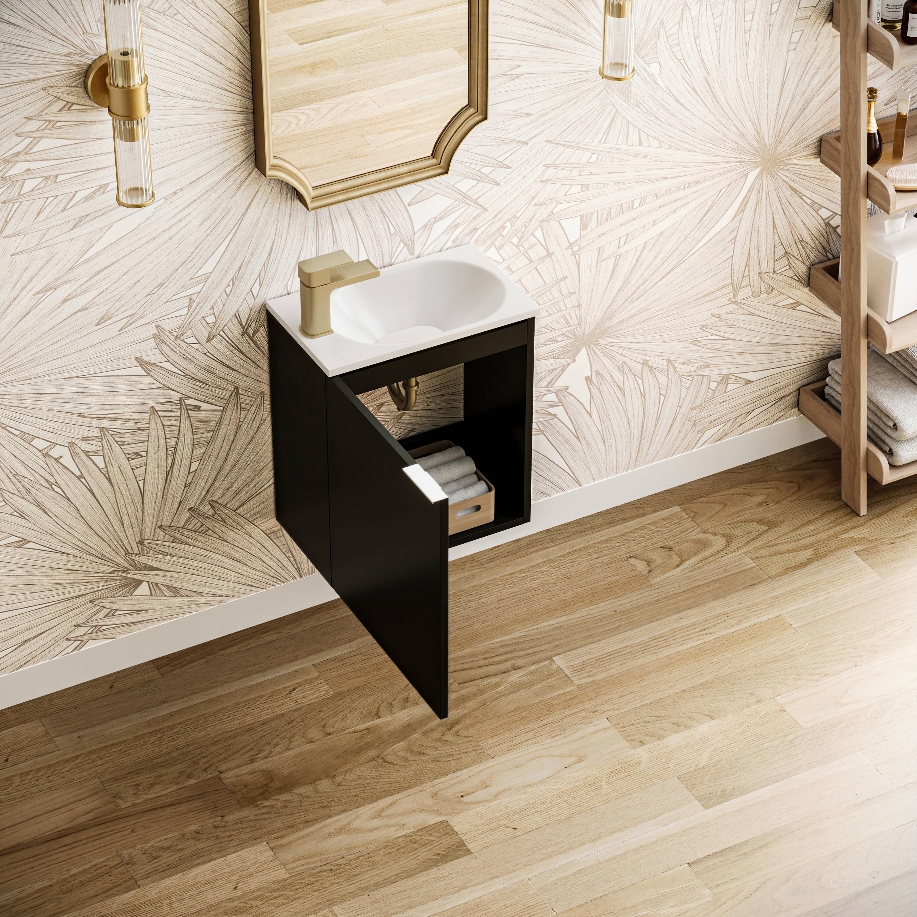 Valencia 20" Wall Mount Single Sink Bathroom Vanity with Top and Sink (Faucet Not Included)