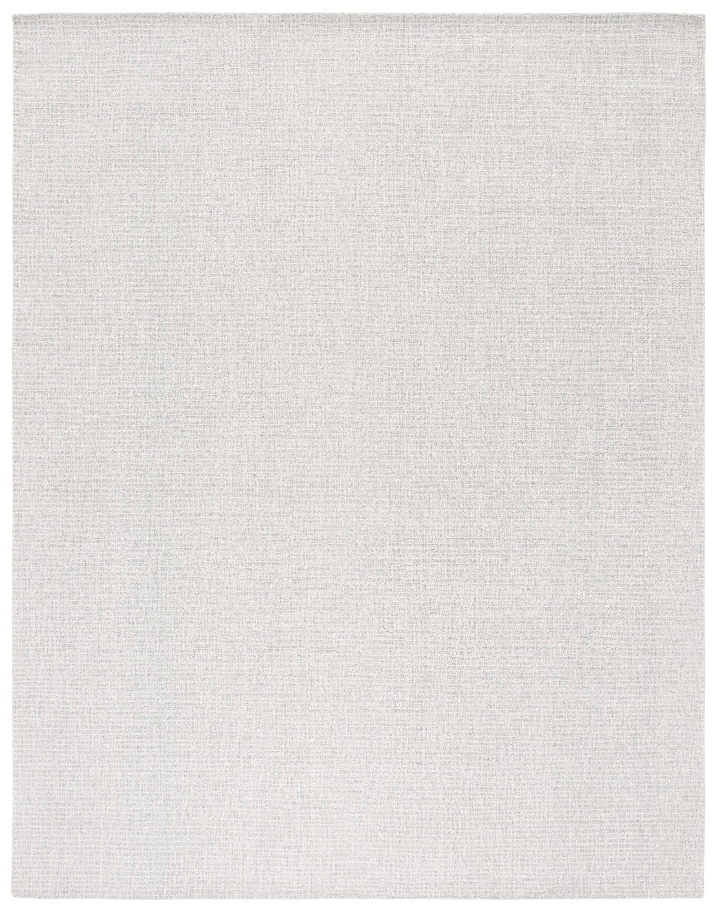 SAFAVIEH Abstract Delia Geometric Wool Area Rug, Light Grey/Ivory, 10' x 14'