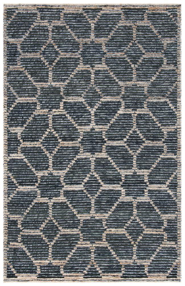 Natural Fiber NF218 Hand Woven Area Rug - Beige/Charcoal - 5'x8' - Safavieh.