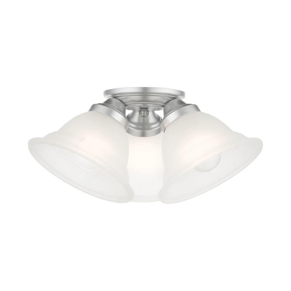 Livex Lighting Wynnewood 3 - Light Flush Mount in  Satin Nickel