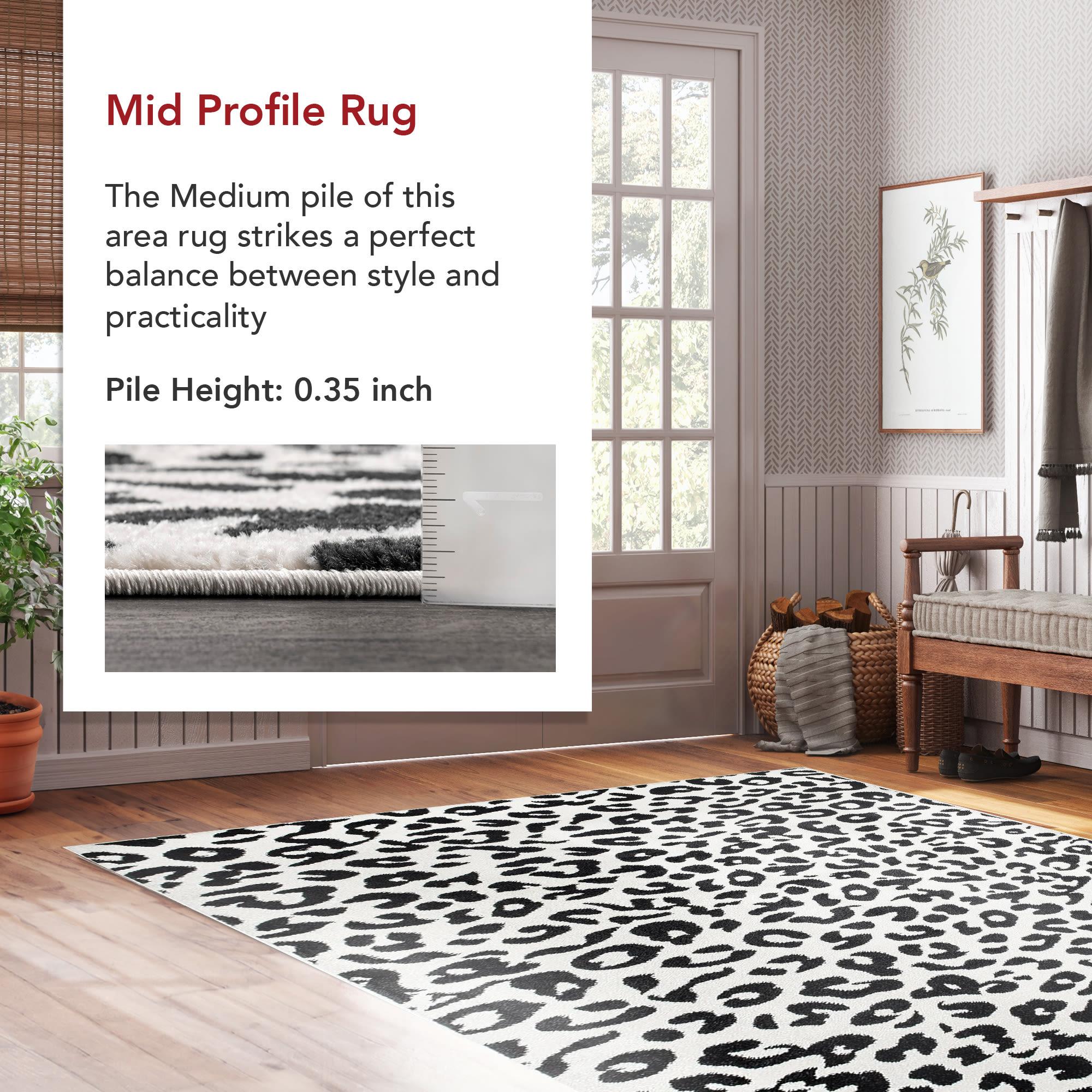 nuLOOM Print Leopard Area Rug, 9' x 12', Dark Gray