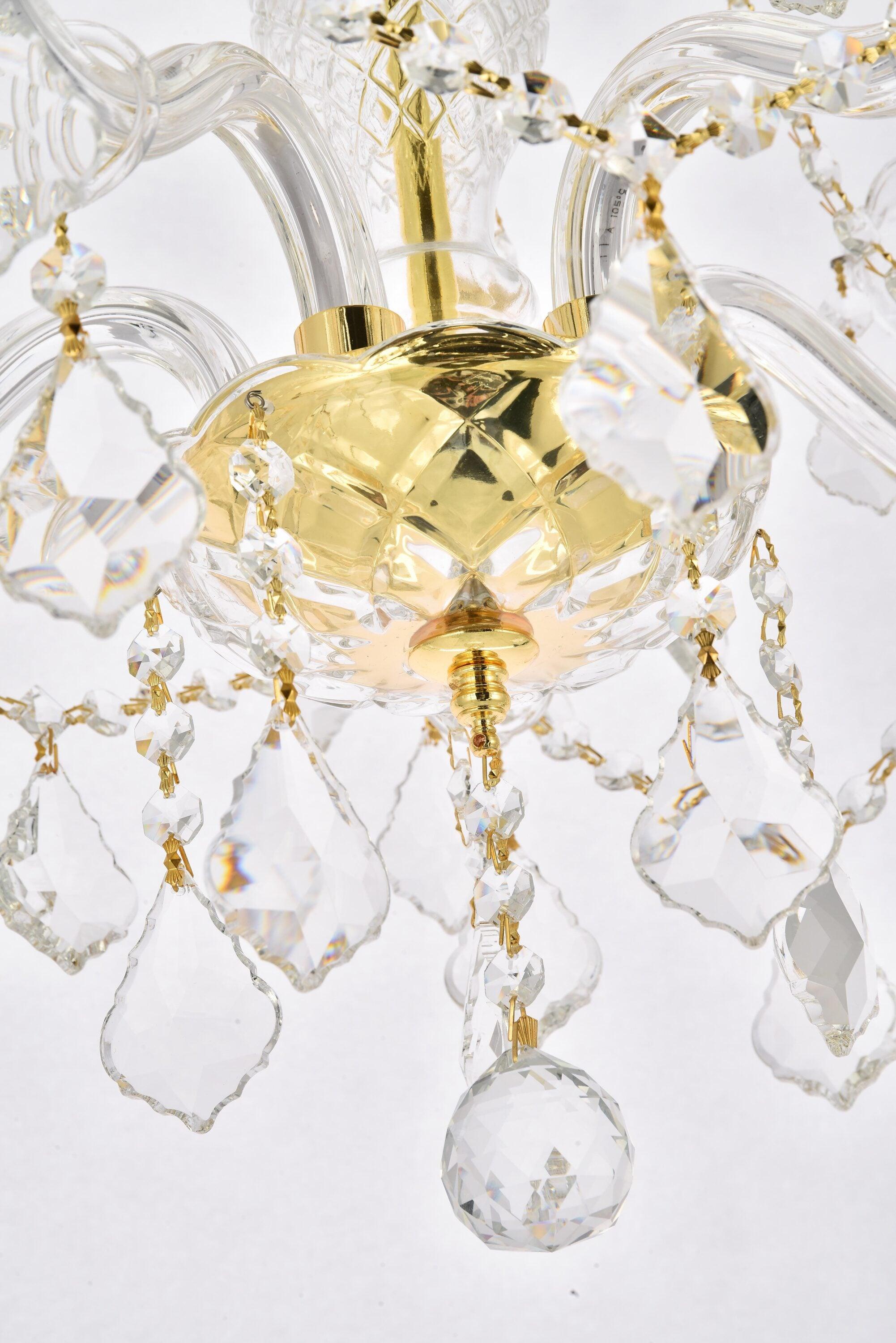 Elegant Lighting Verona 5 light Gold Chandelier Clear Royal Cut Crystal