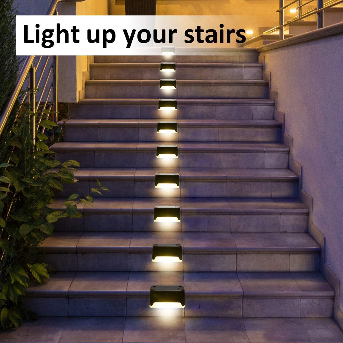 Low Voltage Solar Powered Integrated LED Step Light Pack (Set of 4)