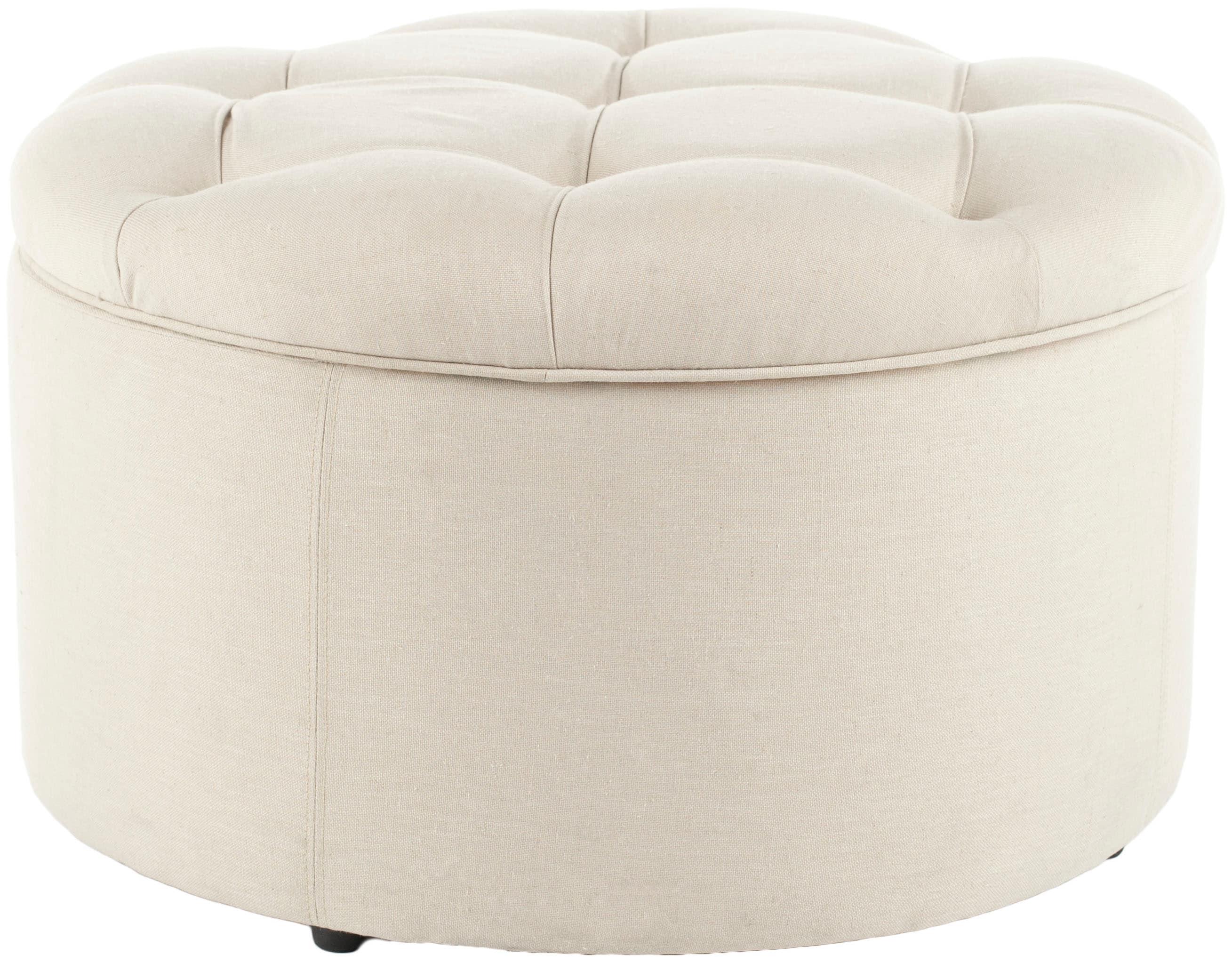 Tanisha Shoe Storage Ottoman - Off White - Safavieh