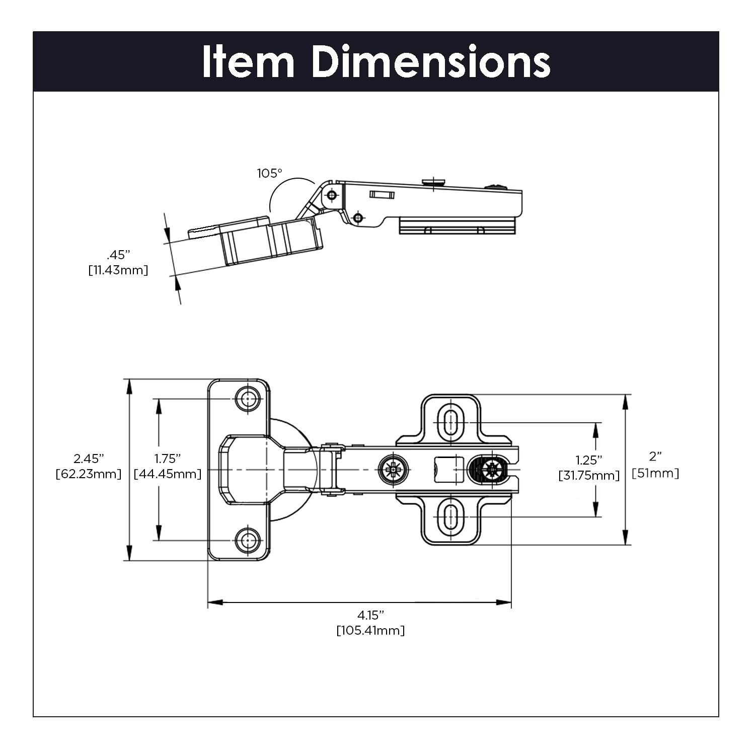 Invisible/Concealed Single Door Hinge