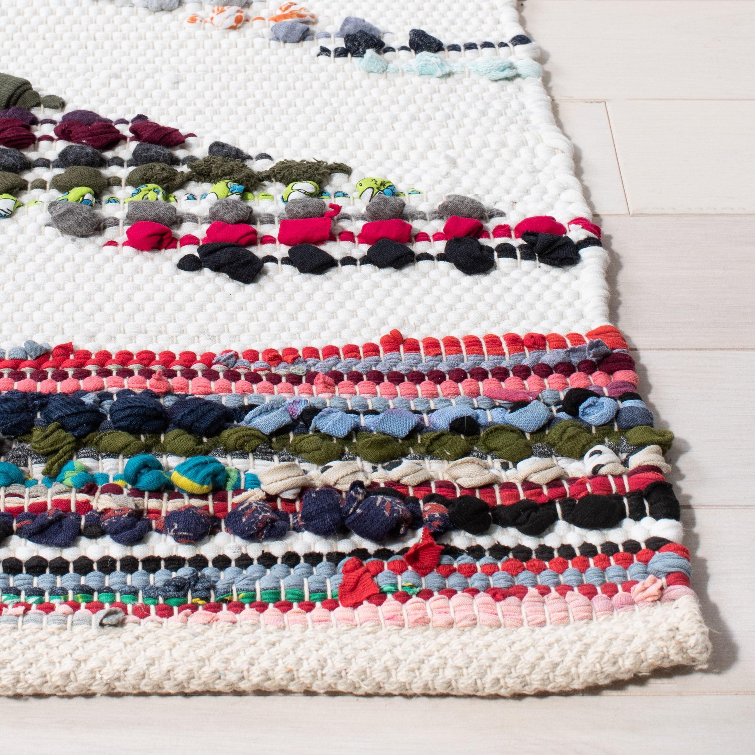 Montauk MTK815 Hand Woven Area Rug - Ivory/Blue - 5'x8' - Safavieh.