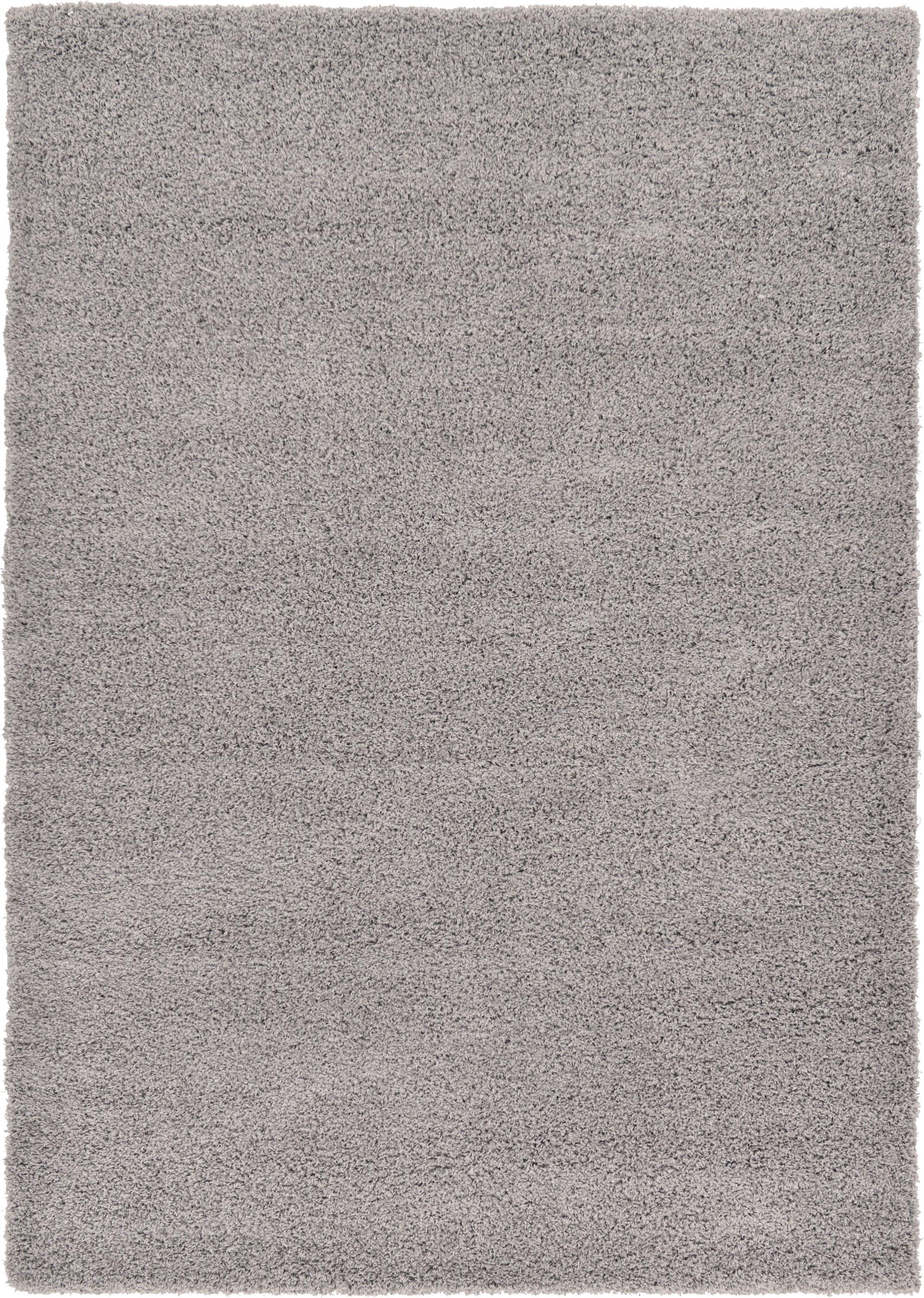 Unique Loom Solid Shag Collection Area Rug (7' 1" x 10' Rectangle Cloud Gray)