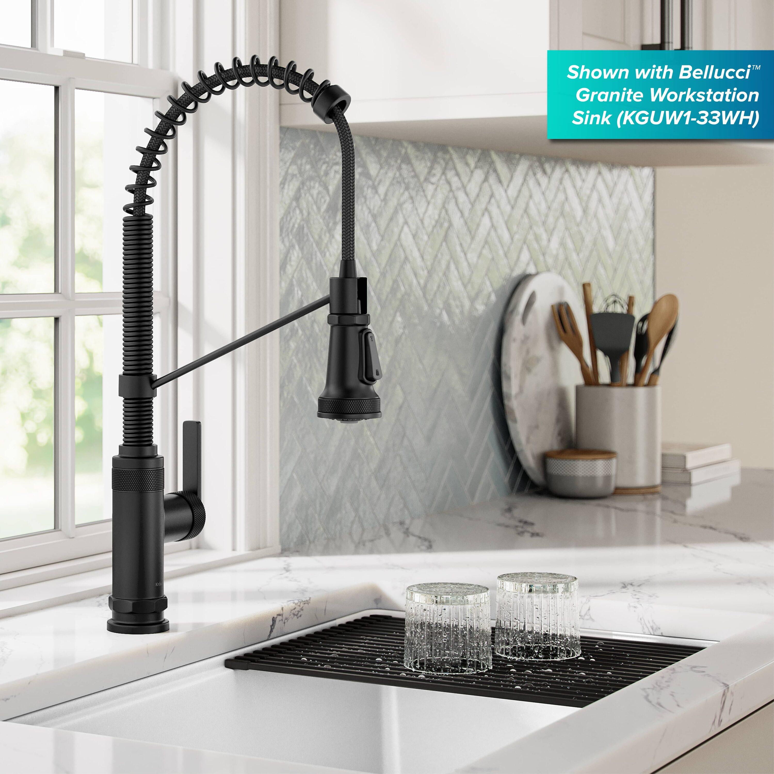 KRAUS Bolden Commercial Style 2-Function Single Handle Pull Down Kitchen Faucet