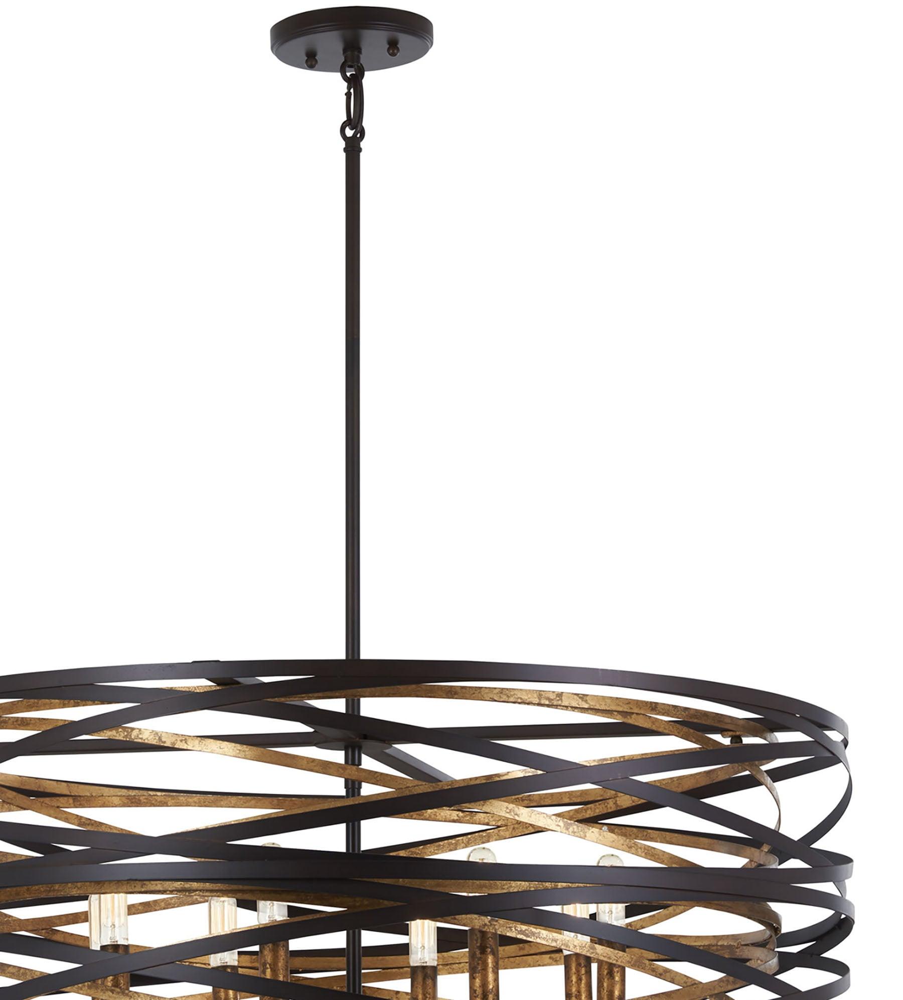 Minka Lavery Vortic Flow 8 - Light Dark Bronze/Mosaic Gold Unique/Statement Pendant