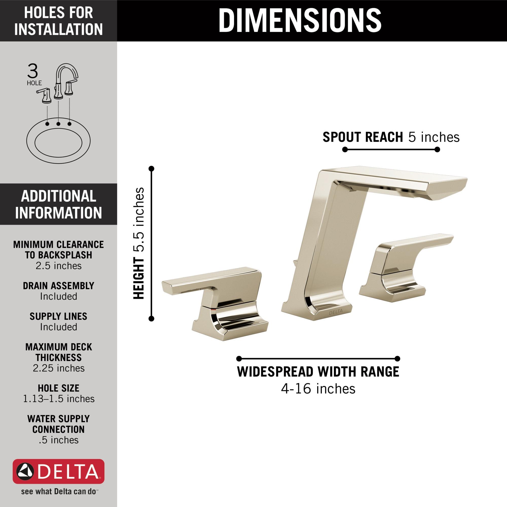 Pivotal Widespread Bathroom Faucet with Drain Assembly