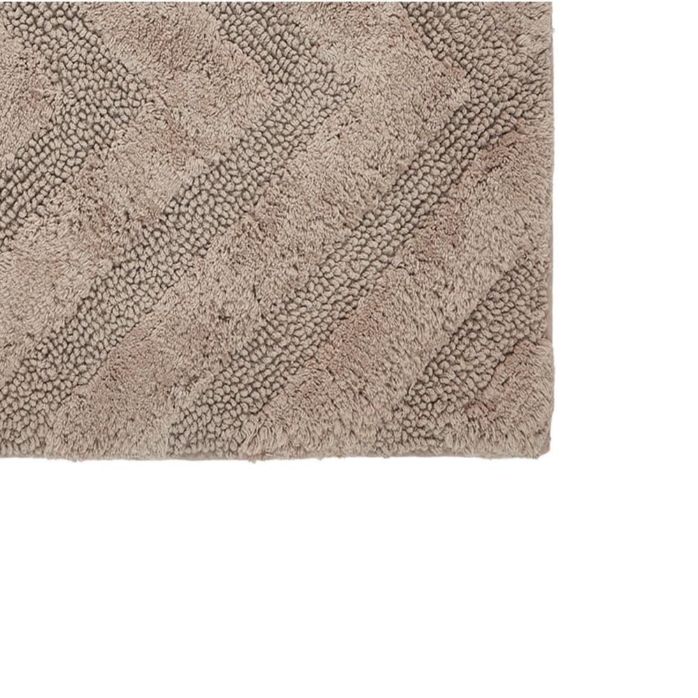 Better Trends Hugo 100% Cotton Tufted Non-Slip Backing Bath Rug 20" x 60" Runner - Beige