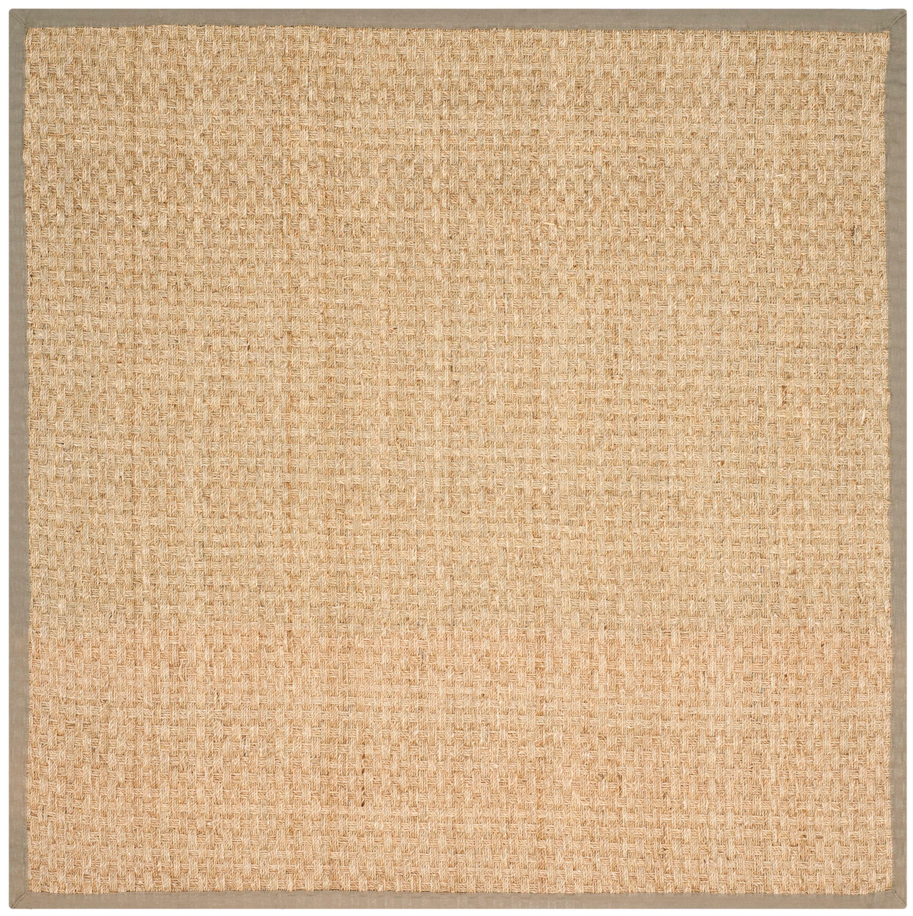 Natural Fiber NF114 Power Loomed Indoor Area Rug - Natural/Olive - 8'x8' - Safavieh.