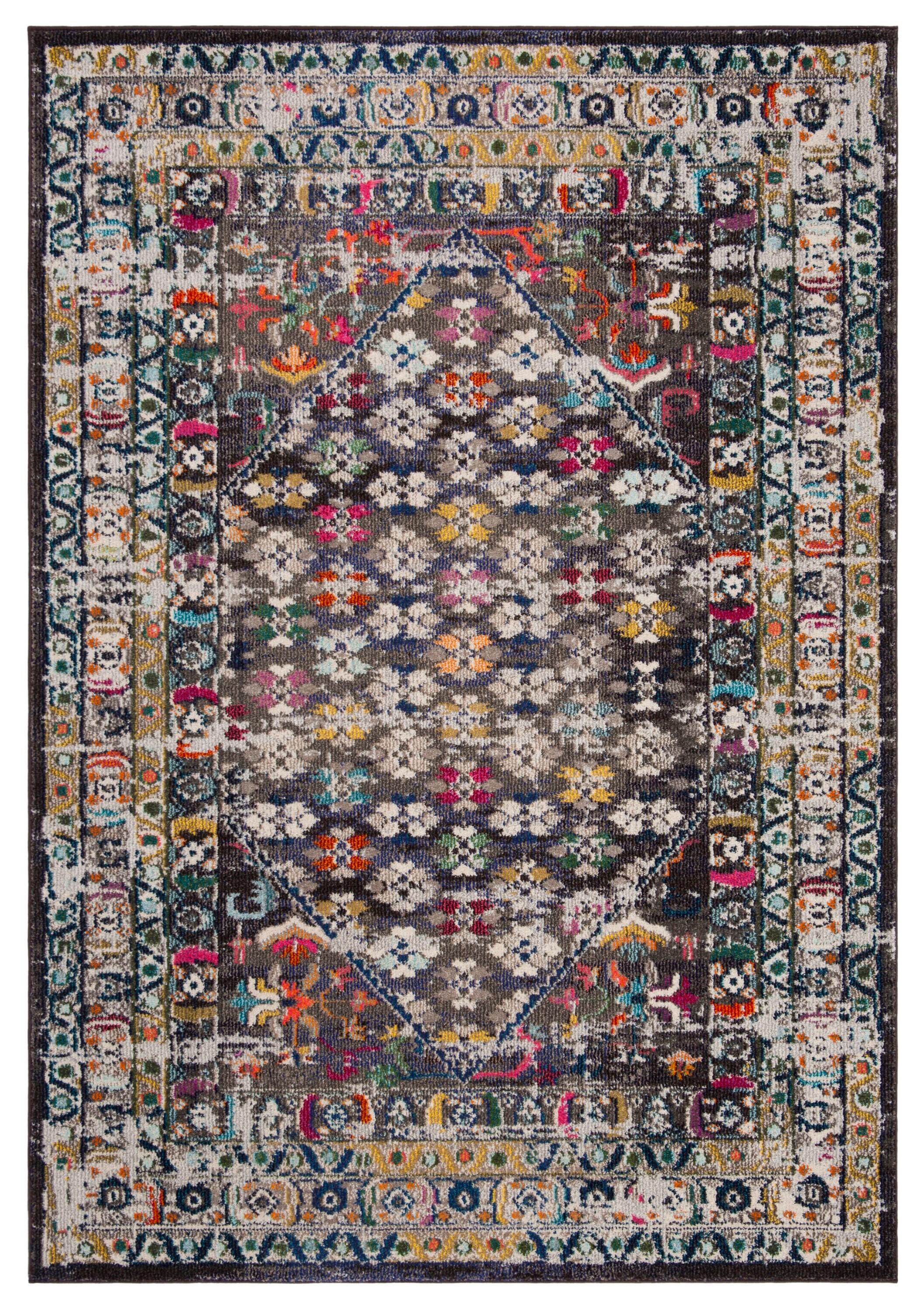 Monaco MNC255 Power Loomed Indoor Area Rug - Brown/Grey - 9'x12' - Safavieh