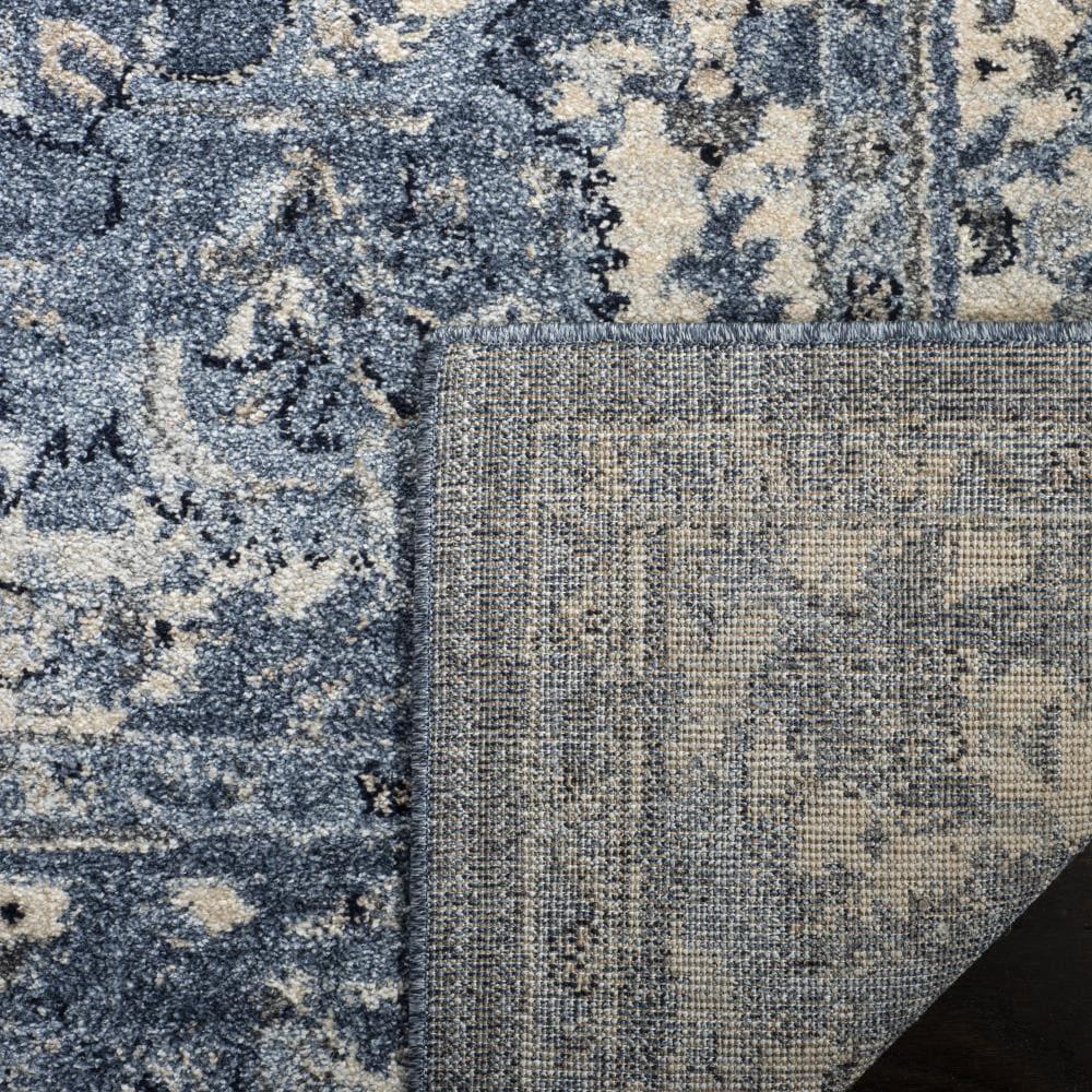 Charleston CHL411 Loomed Indoor Area Rug - Navy/Creme - 6'7"x6'7" - Safavieh