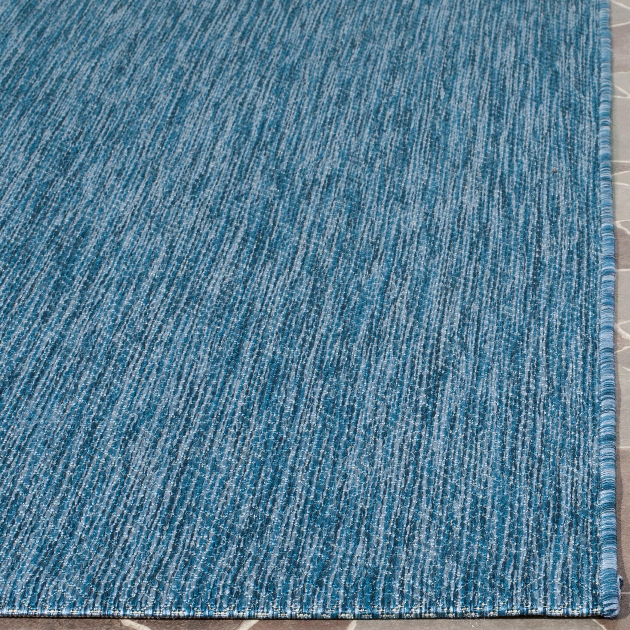 Courtyard CY8520 Power Loomed Indoor and Outdoor Runner Rug - Navy/Navy - 2'3"x12' - Safavieh