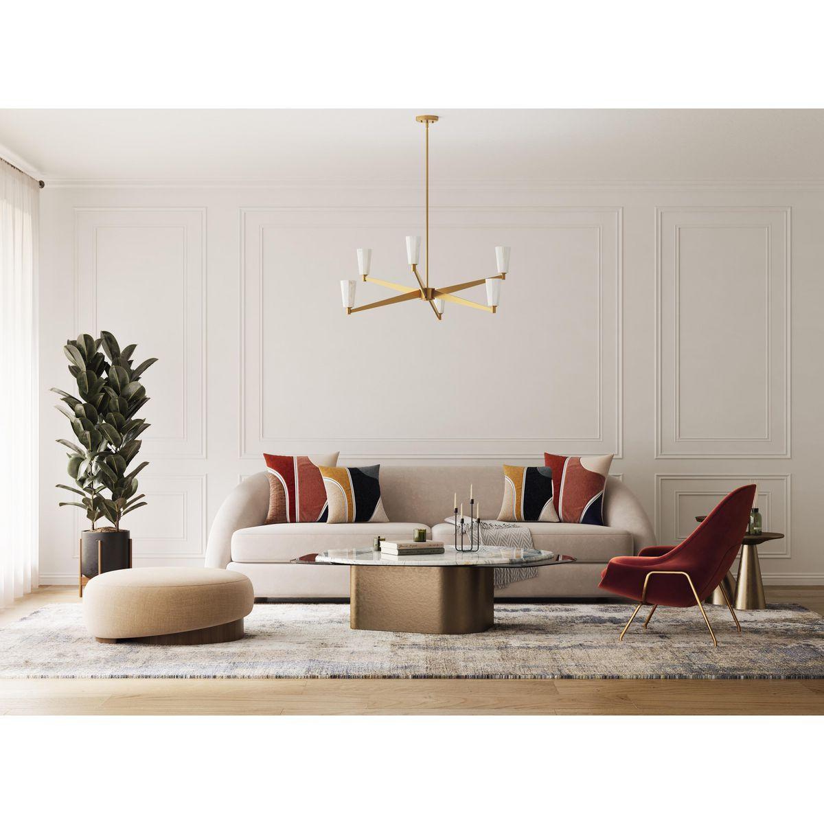 Progress Lighting Tosca 6 - Light Chandelier in  Brushed Bronze