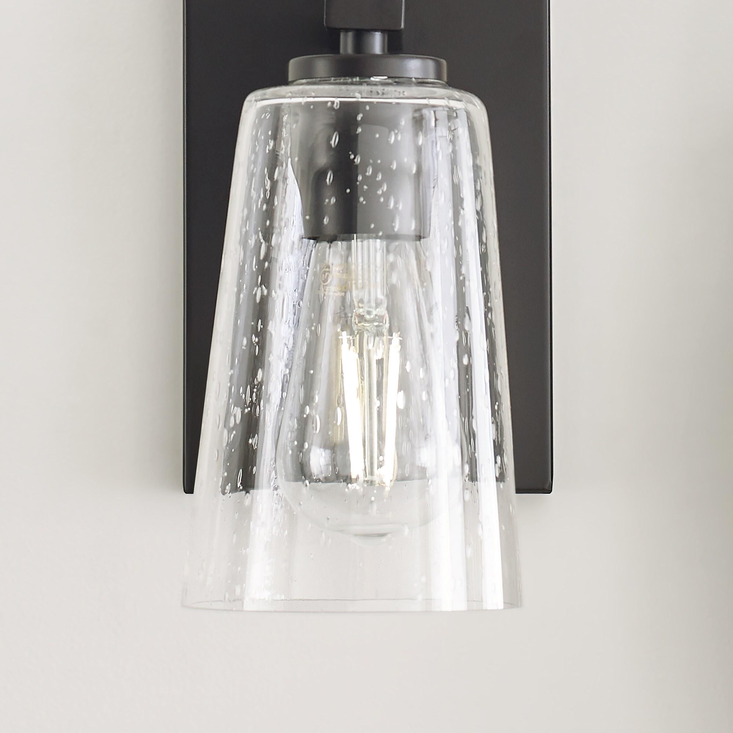 Mercer Seeded Glass 1-Light Sconce in Oil Rubbed Bronze