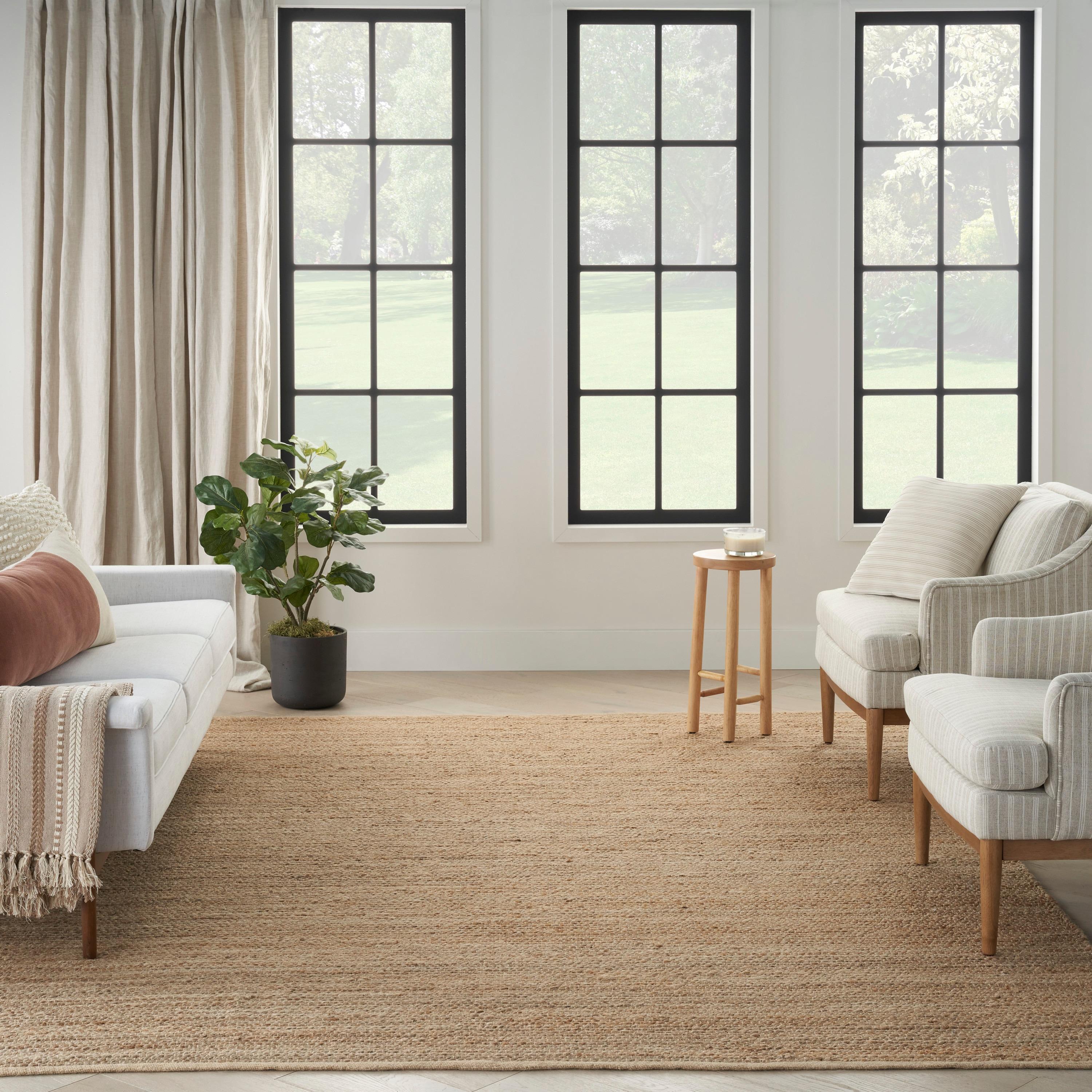 Nourison Hand Woven Natural Jute Rug Natural 8' x 10'