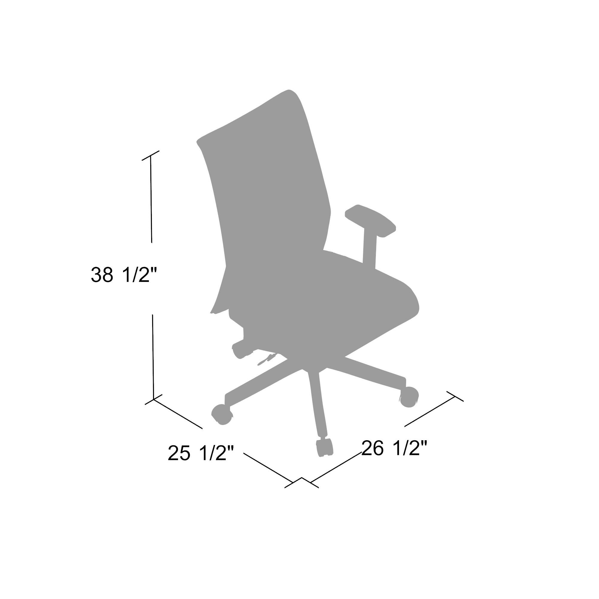 Linear Mesh Task Chair Black - Boss Office Products: Synchro-Tilt, Adjustable Arms, 275lbs Capacity