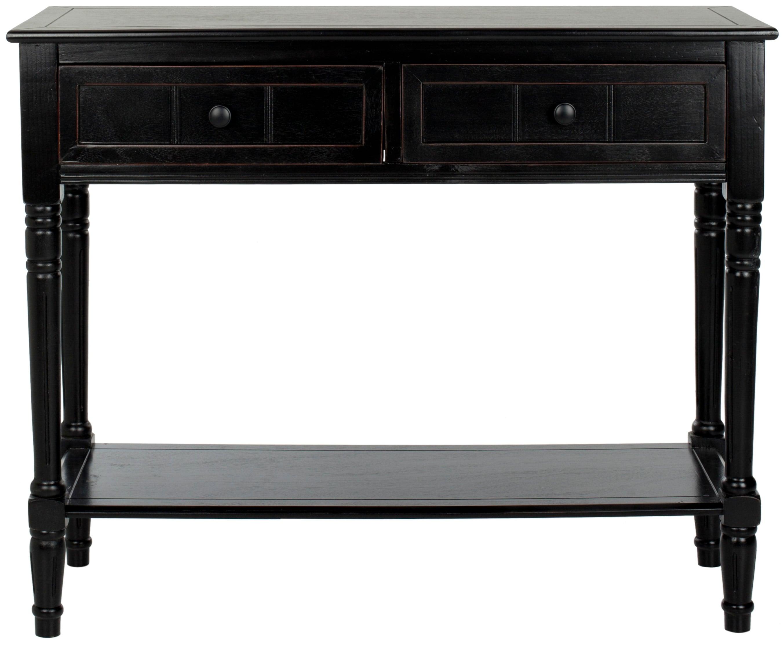 Samantha Console Table - Distressed Black - Safavieh