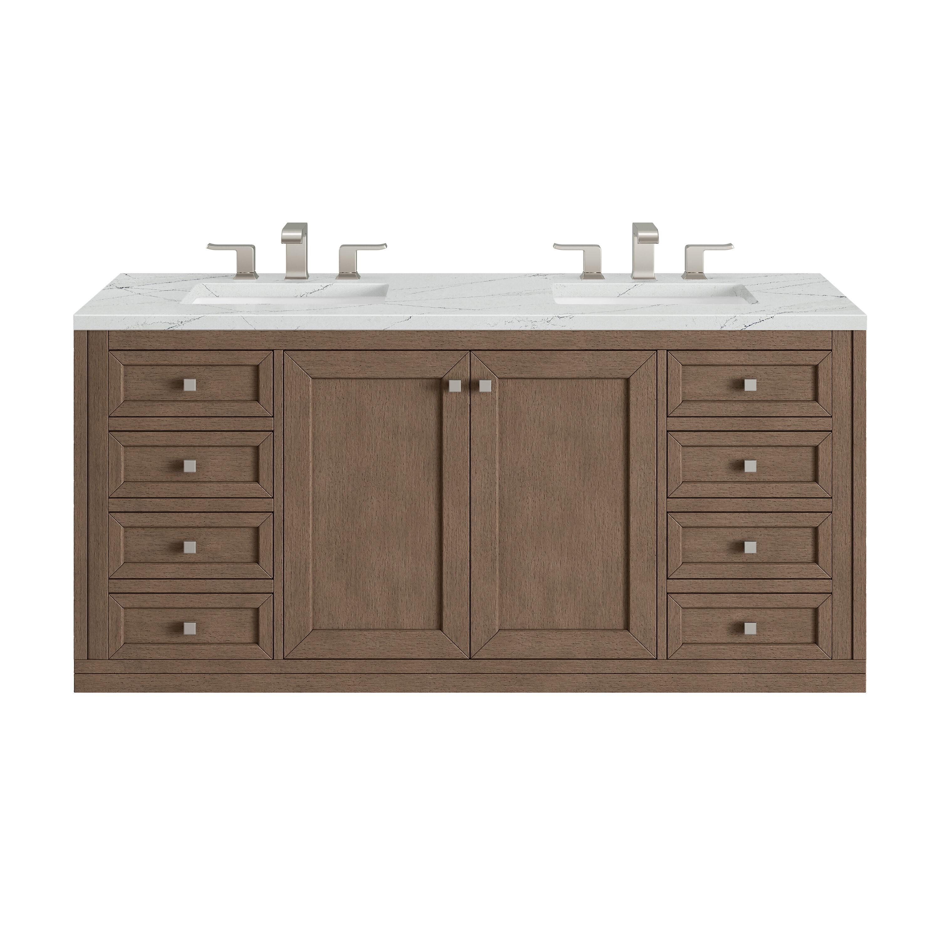 Chicago 60" Double Bathroom Vanity Set