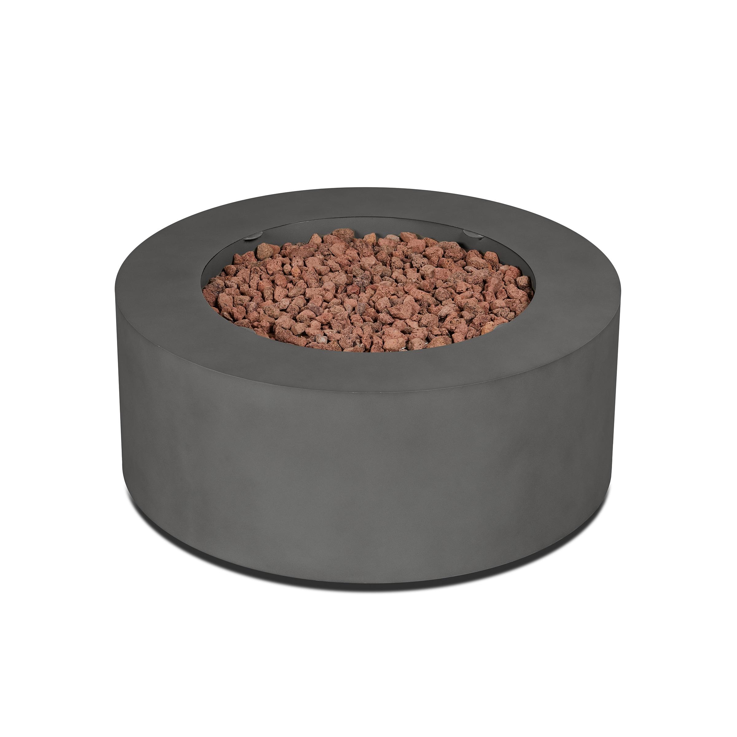 Aegean 36" Round Steel Propane or Natural Gas Fire Pit Table by Real Flame