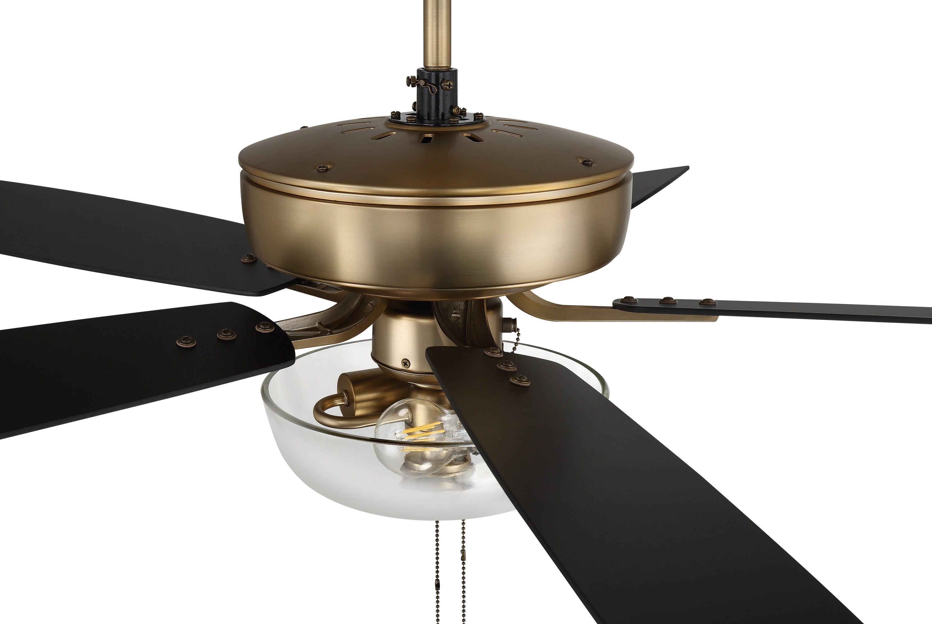 Pro Plus 101 Clear Bowl Light Kit 52'' Ceiling Fan with Light Kit