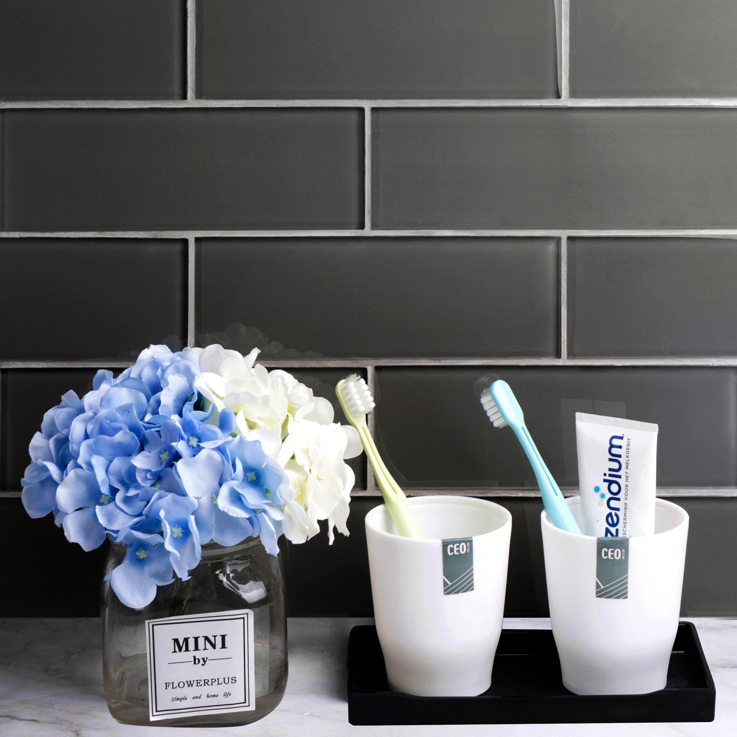 Premium 4" x 12" Glass Subway Tile