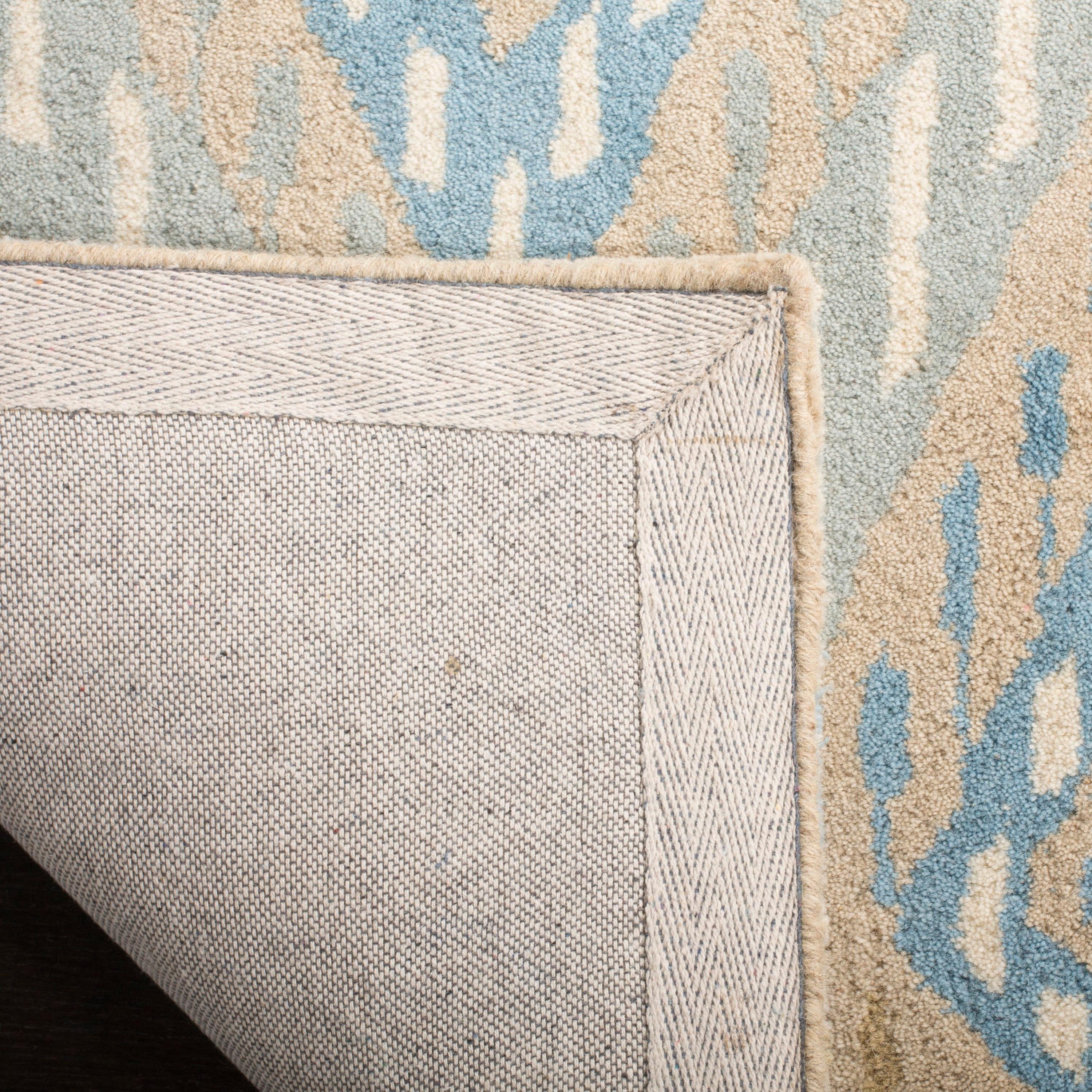 Wyndham WYD373 Hand Tufted Area Rug - Blue/Ivory - 7'x7' - Safavieh.