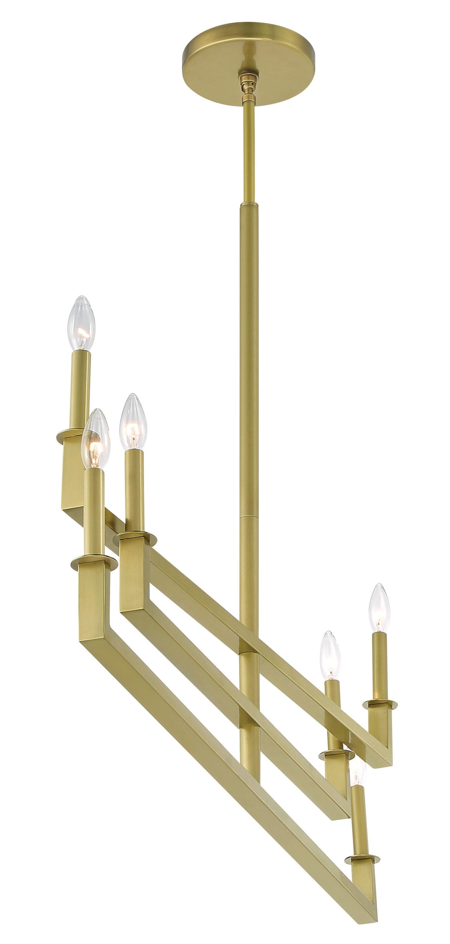 Dante 6 - Light Dimmable Square / Rectangle Chandelier