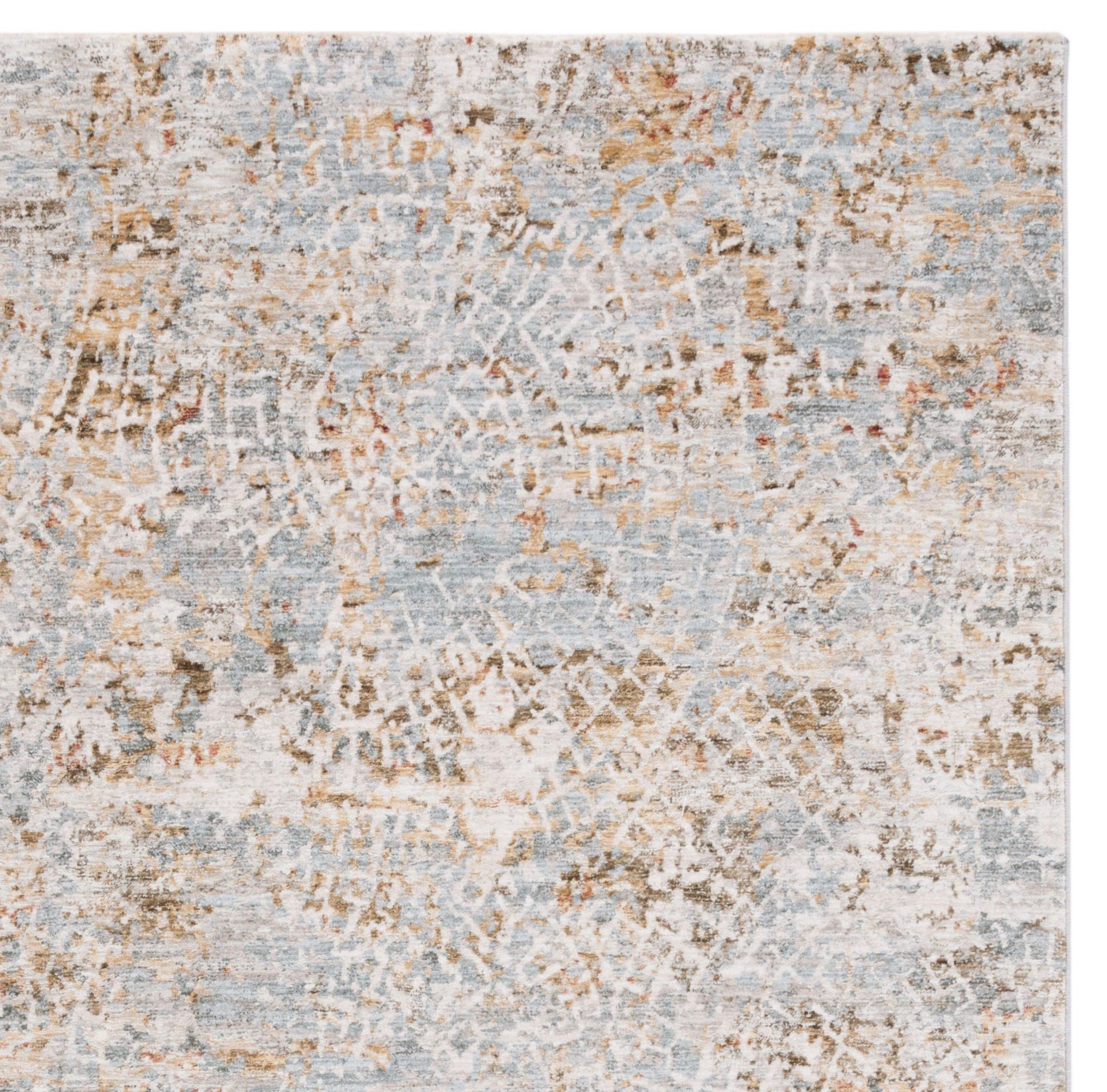 Adrianna ADN204 Machine Made Indoor Area Rug - Blue/Gold - 5'-3"x7'-6" - Safavieh